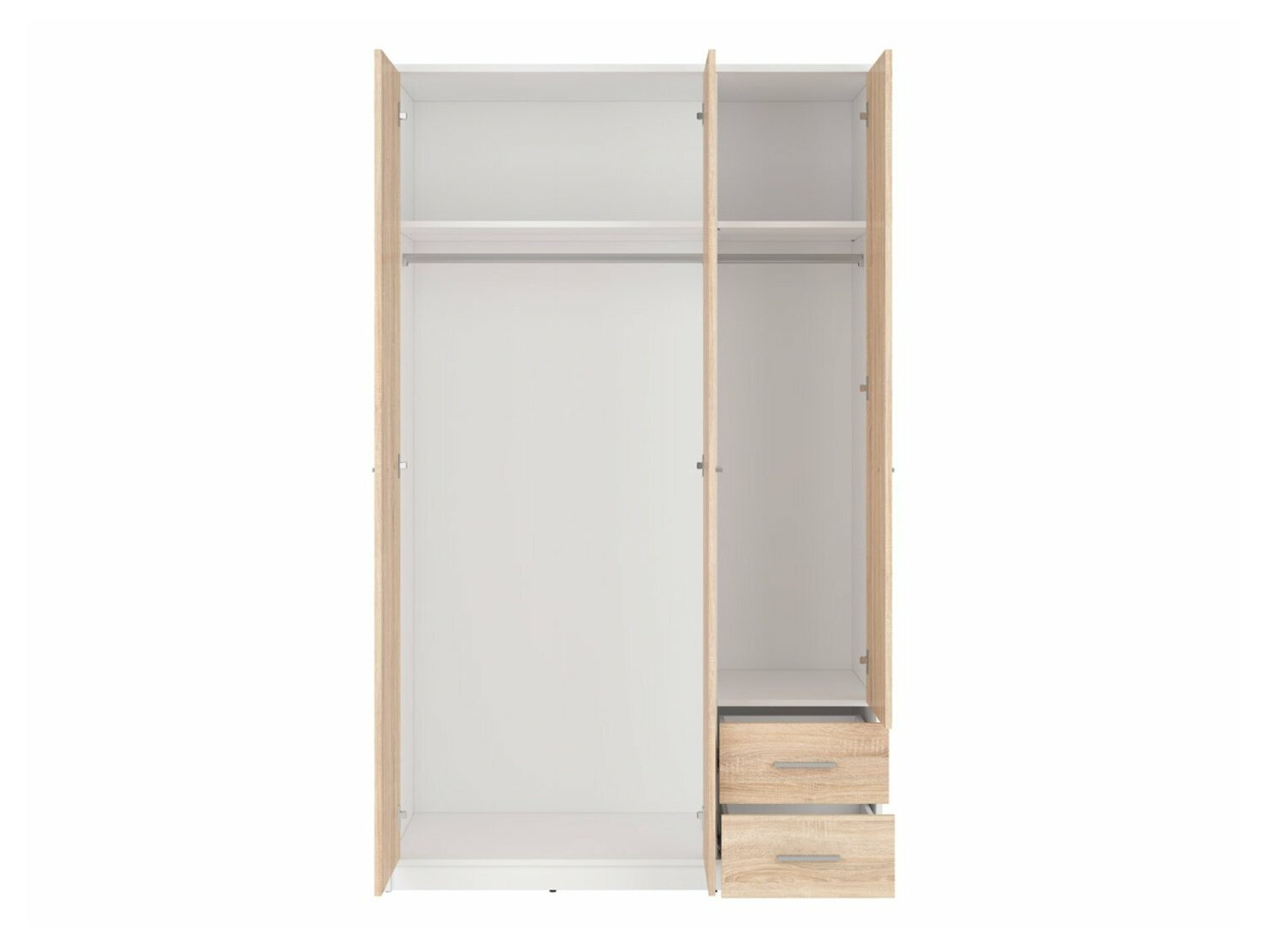 Armadio Novsore 134 (Bianco + Sonoma quercia)