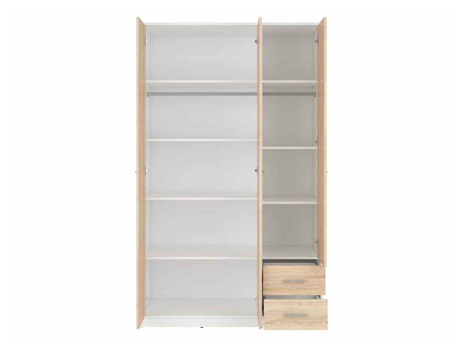 Armadio Novsore 134 (Bianco + Sonoma quercia)