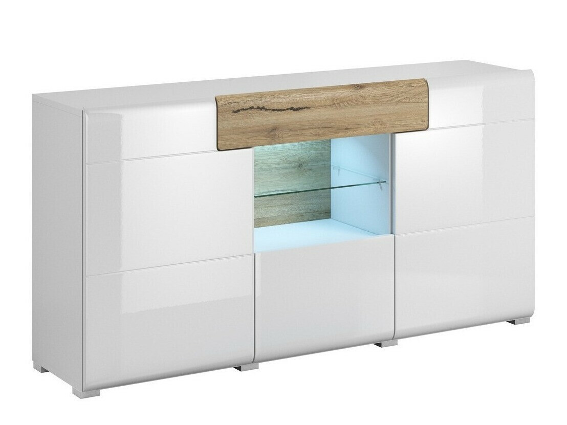 Cassettiera Torsone 108 (Bianco + Bianco lucido + Quercia sanremo)