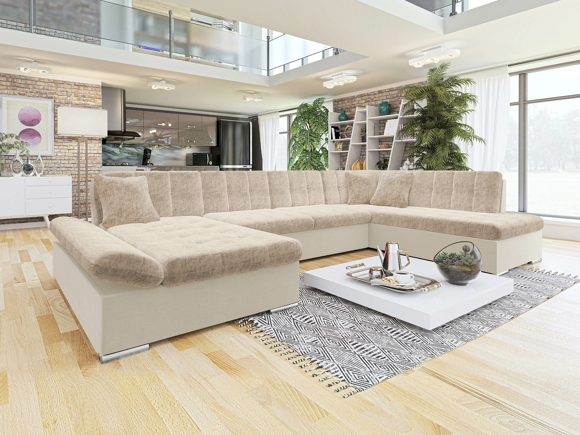 Divano angolare Comfivo Tilia (Venus Velvet 2927 + Miu 2041)