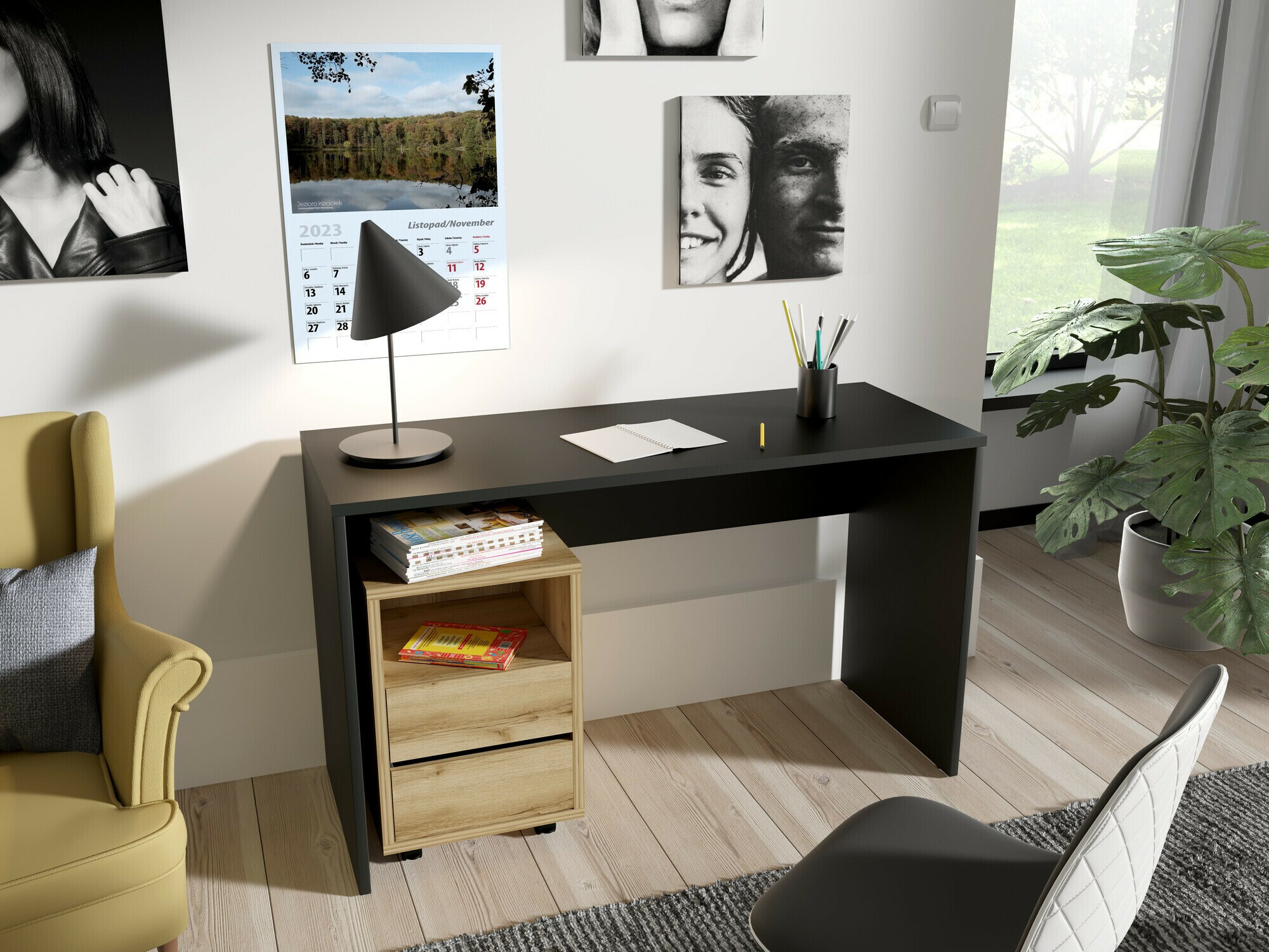 Scrivania da ufficio Austin 345 (Nero)