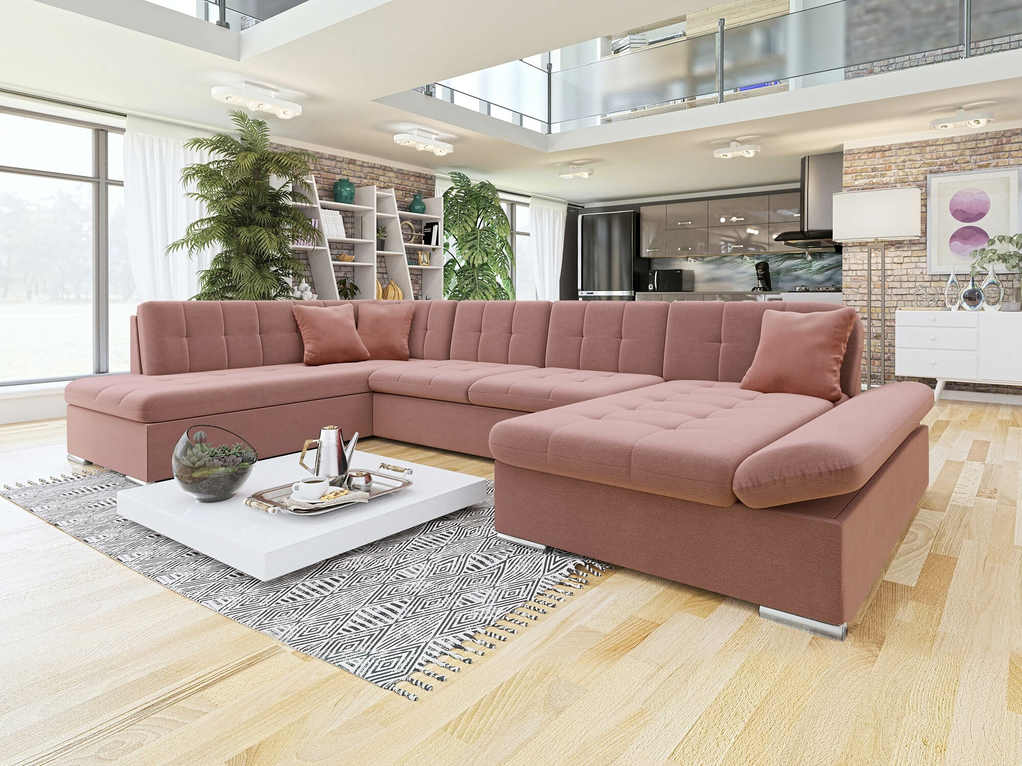 Divano angolare Comfivo Tilia II (Venus Velvet 2918 + Magic Velet 2258)