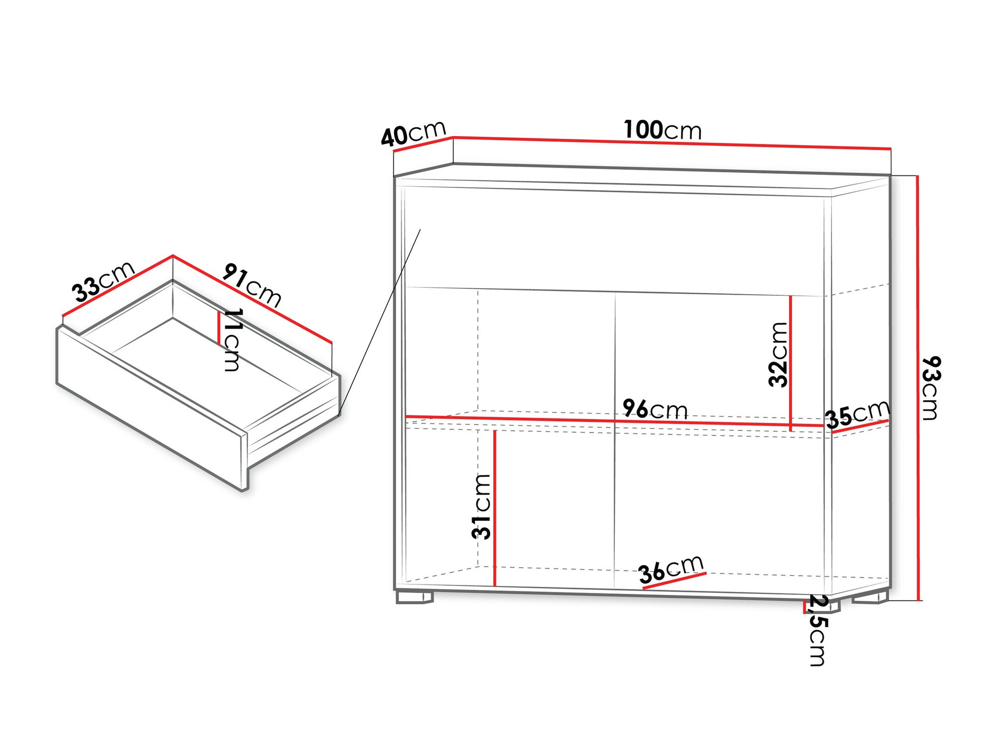 Cassettiera Comfivo Tutela IV (Bianco)