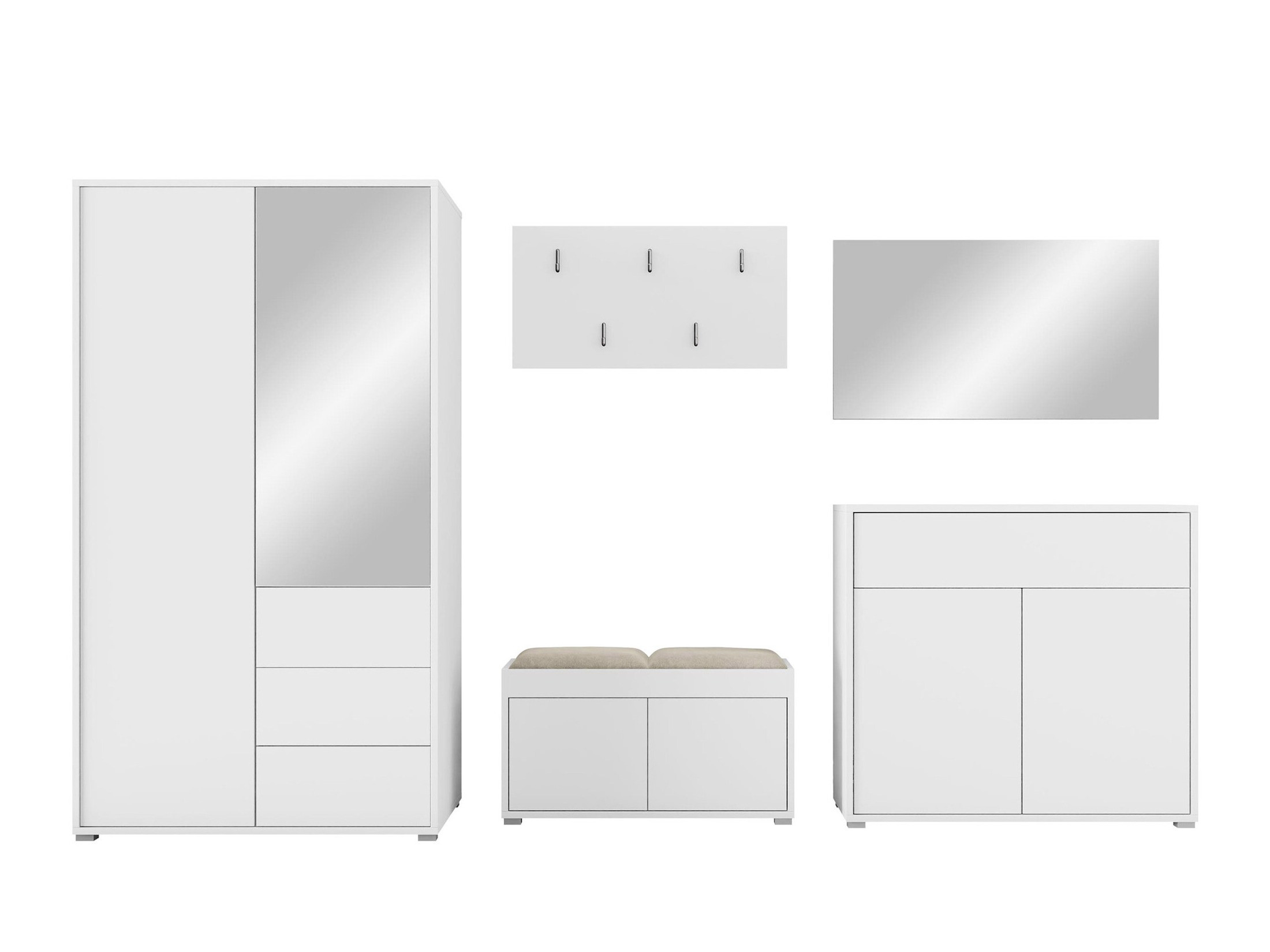 Set arredo da corridoio Comfivo Tutela V (Bianco)