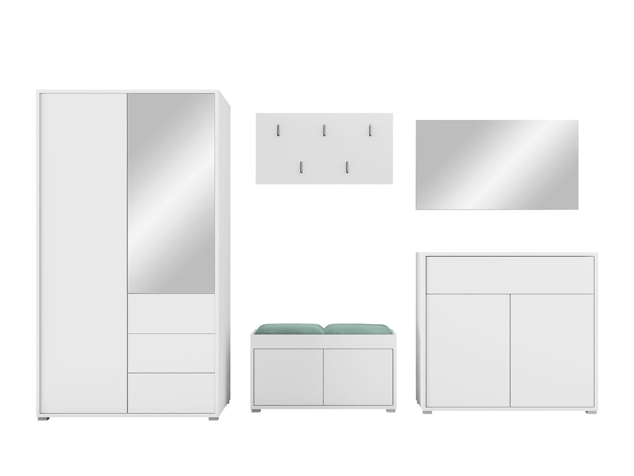 Set arredo da corridoio Comfivo Tutela V (Bianco)