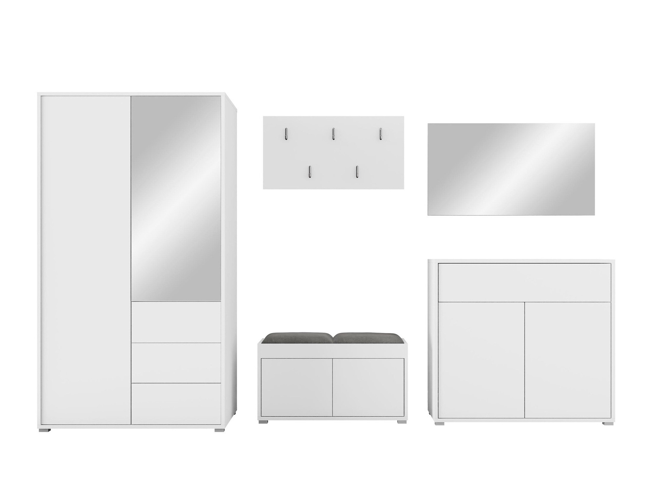 Set arredo da corridoio Comfivo Tutela V (Bianco)