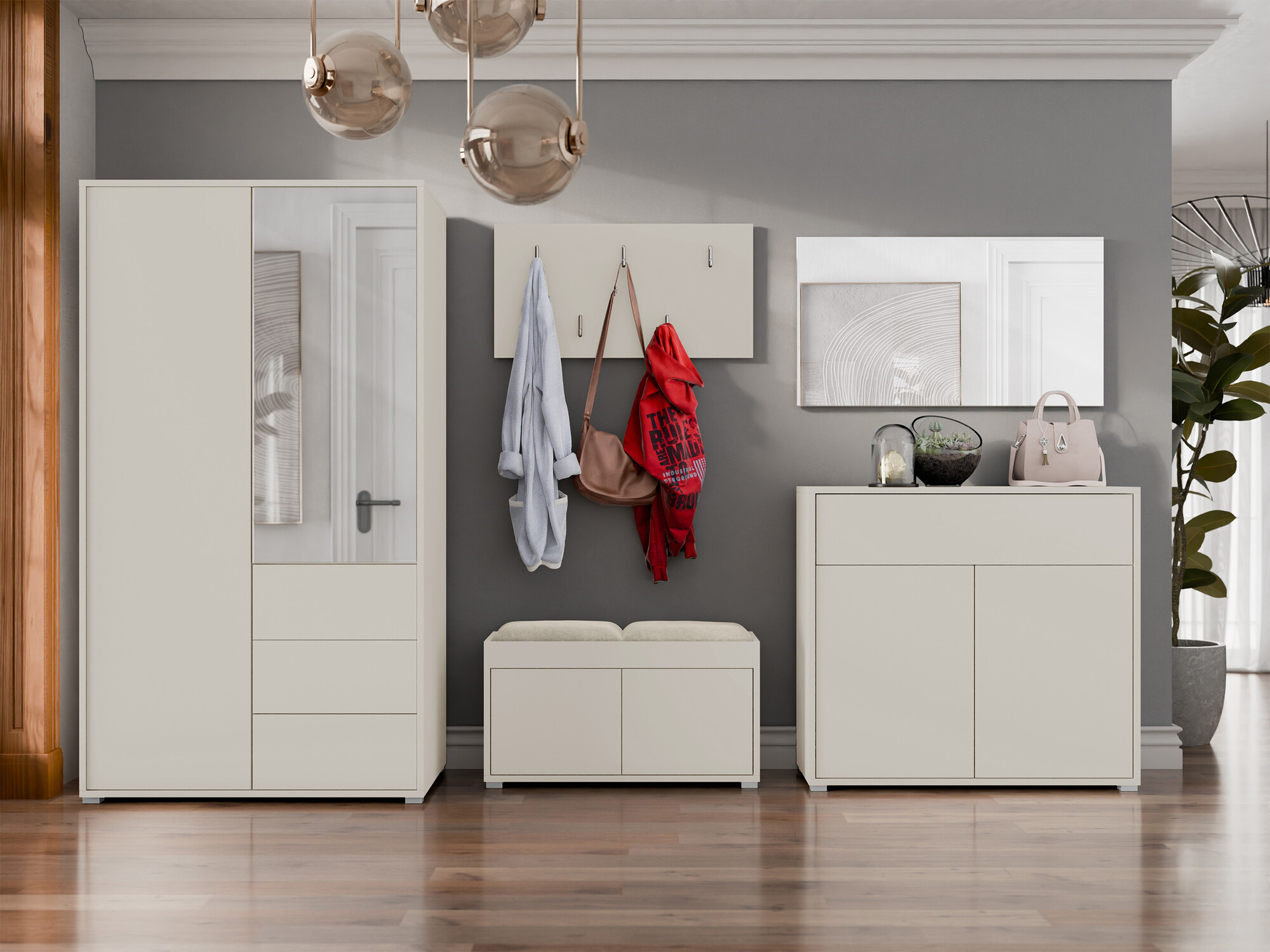 Set arredo da corridoio Comfivo Tutela V (Cachemire)