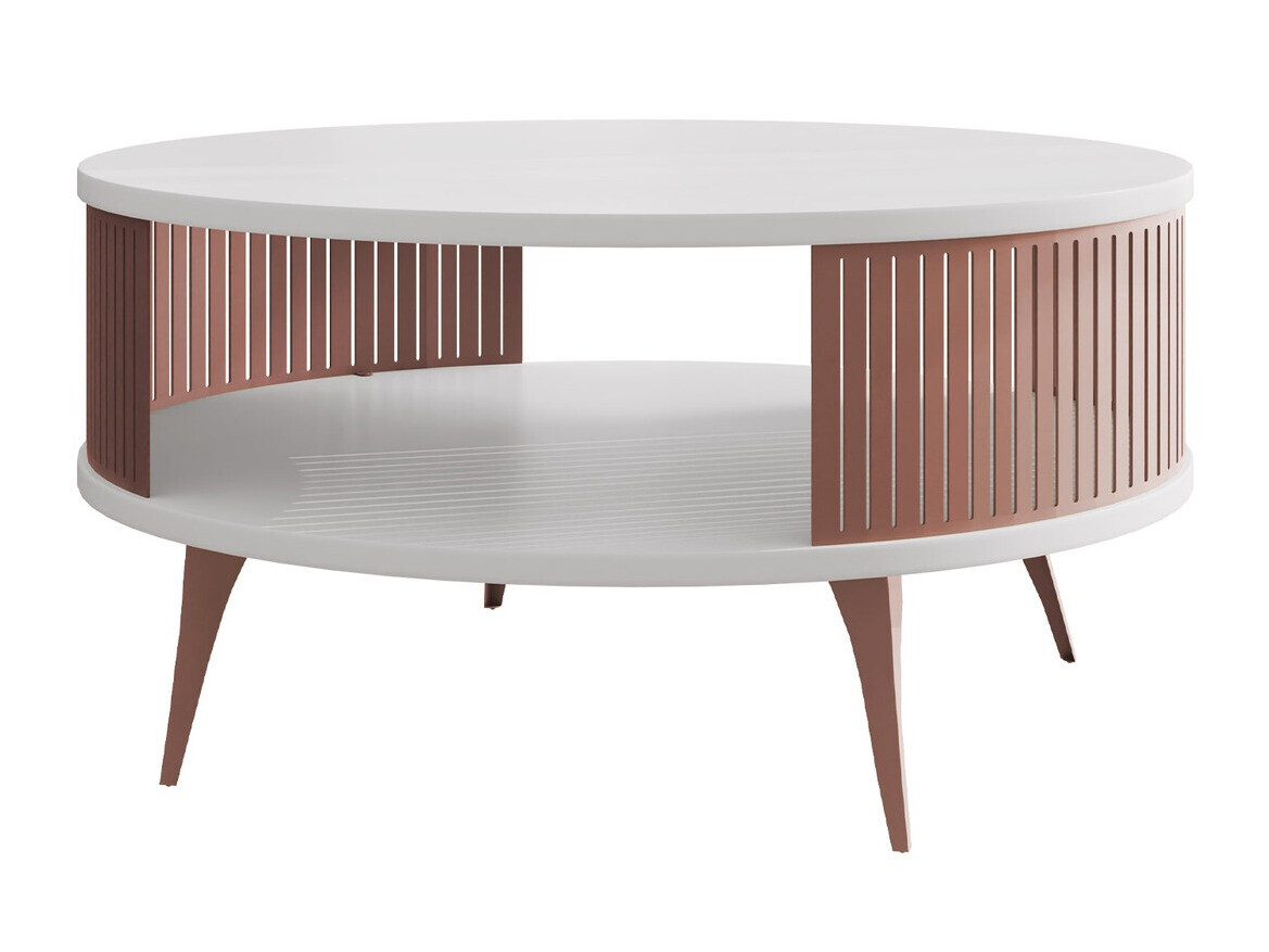 Tavolino da caffè Vitum II (Fucsia + Bianco)
