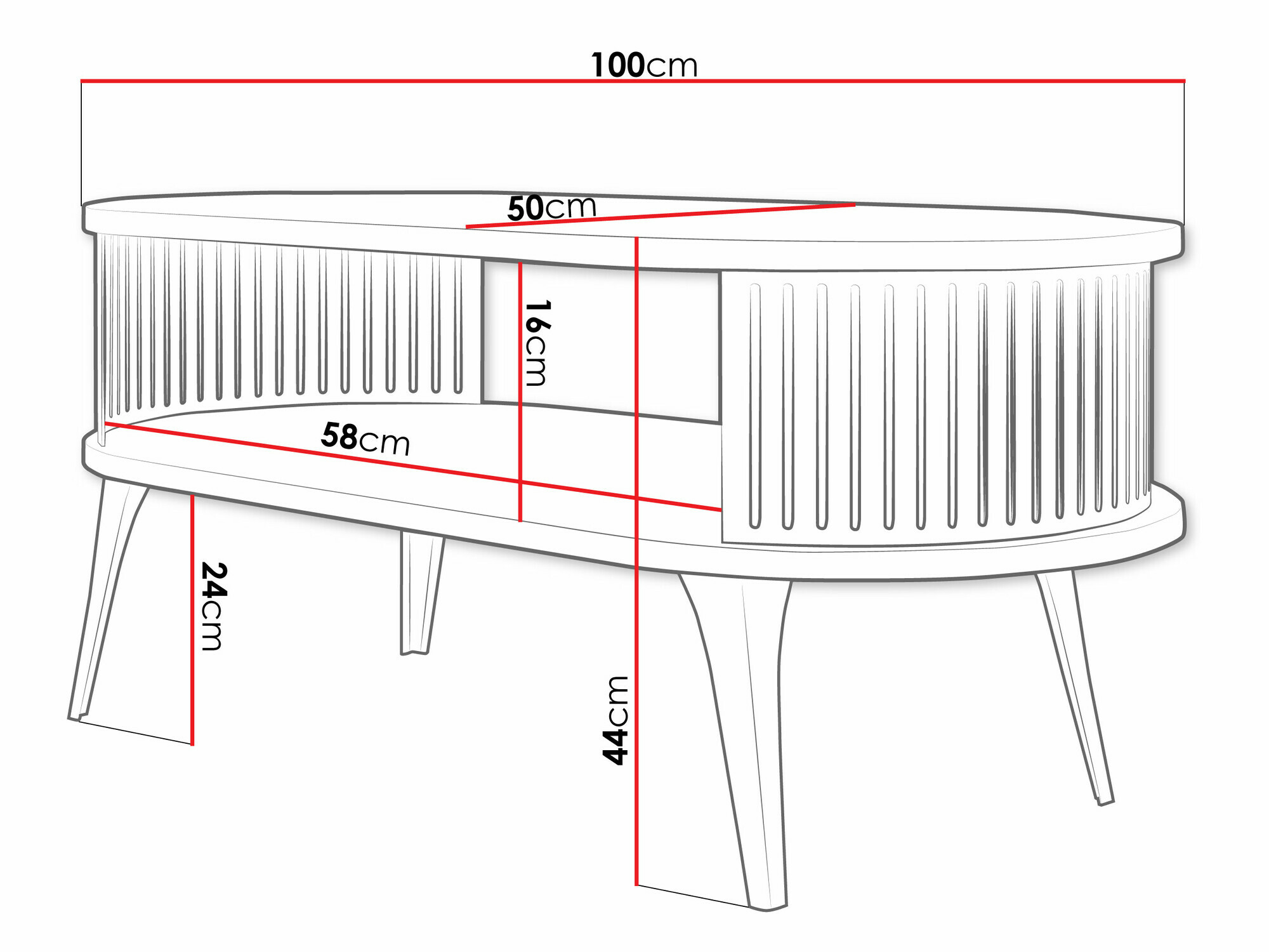 Tavolino da caffè Vitum III (Nero + Quercia dorata artigianale)
