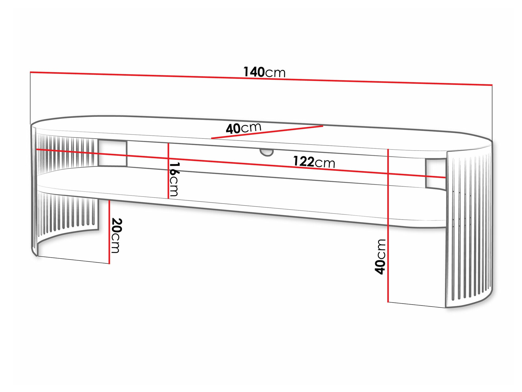 Mobile porta TV Civer (Nero + Bianco)