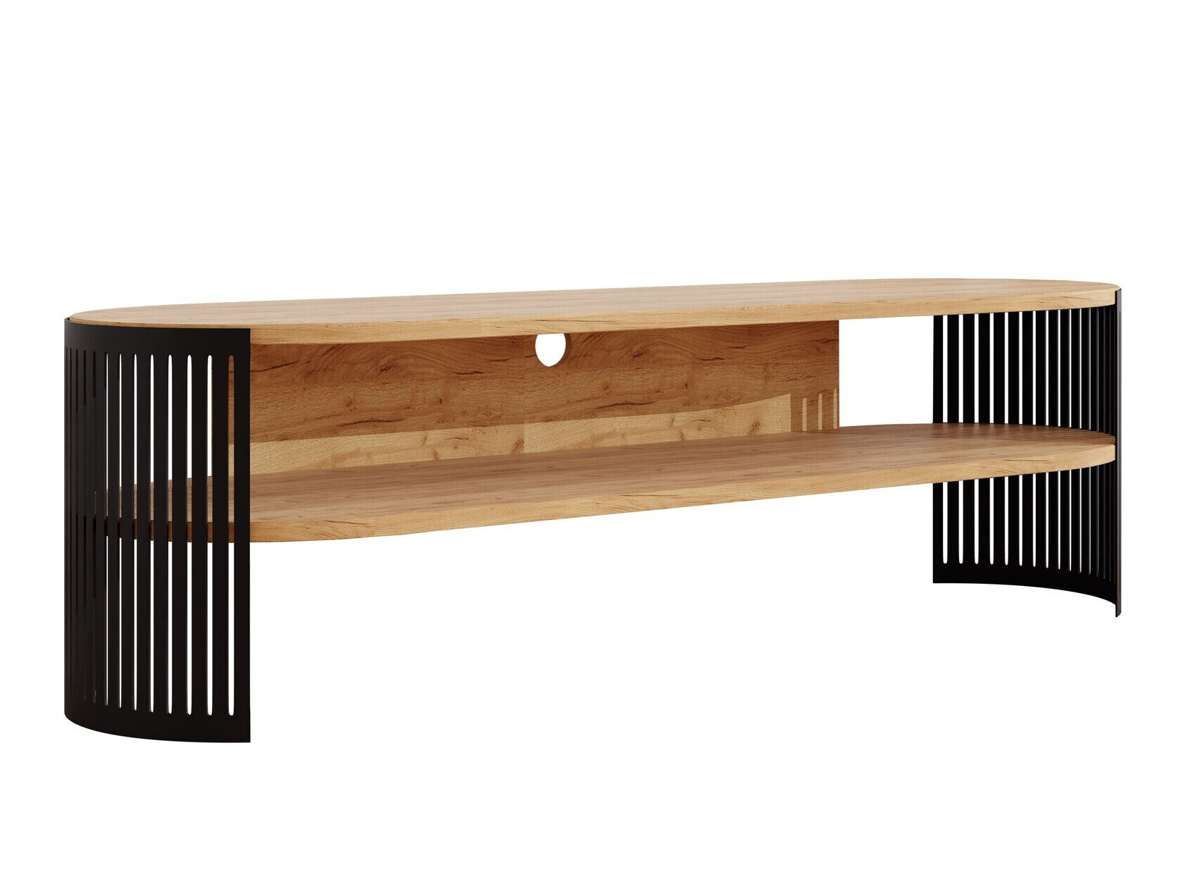 Mobile porta TV Civer (Nero + Quercia dorata artigianale)