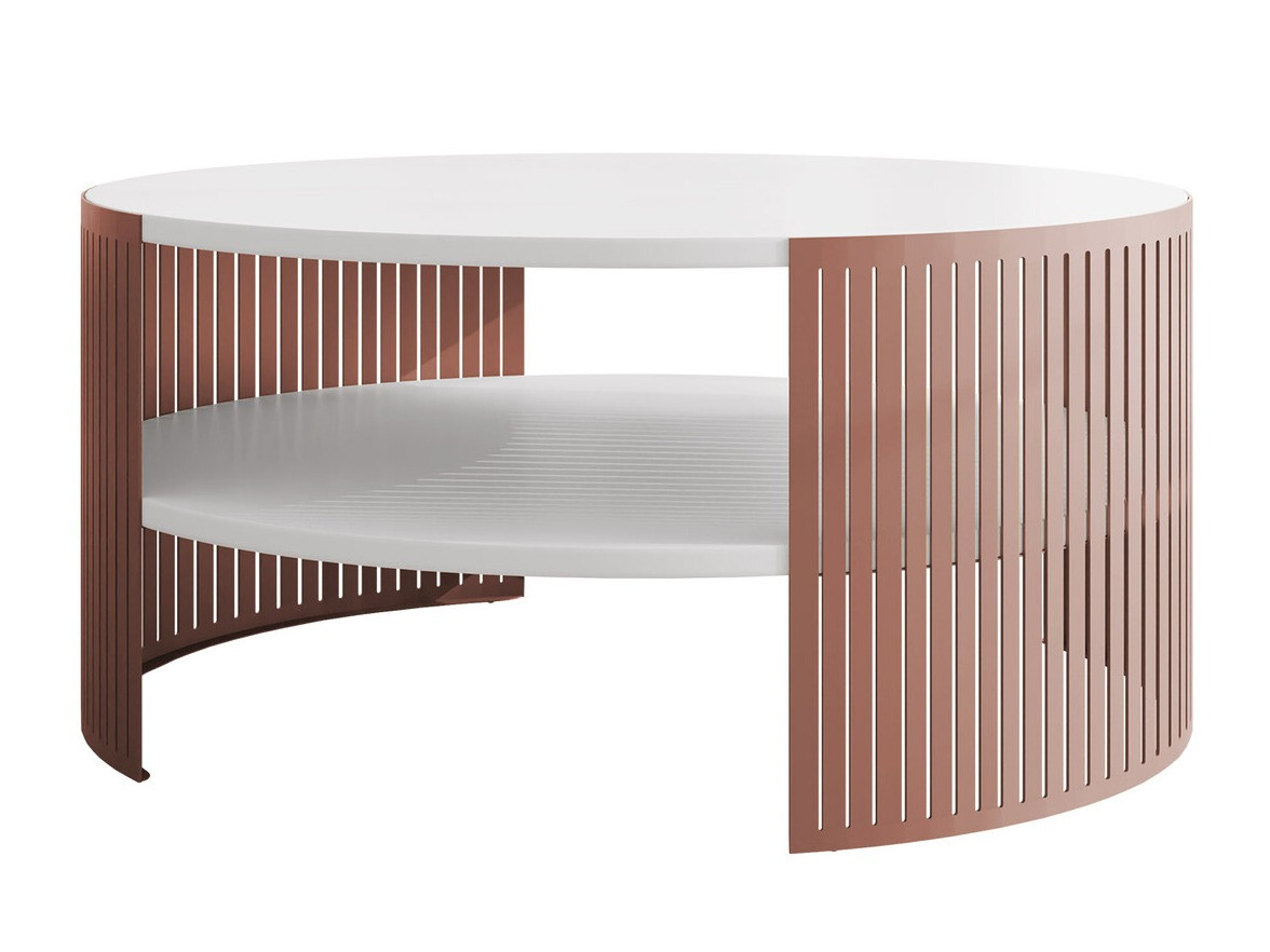 Tavolino da caffè Civer II (Fucsia + Bianco)