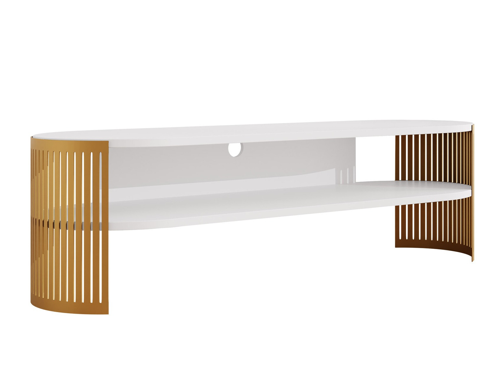 Mobile porta TV Evanola 110 (D'oro + Bianco)