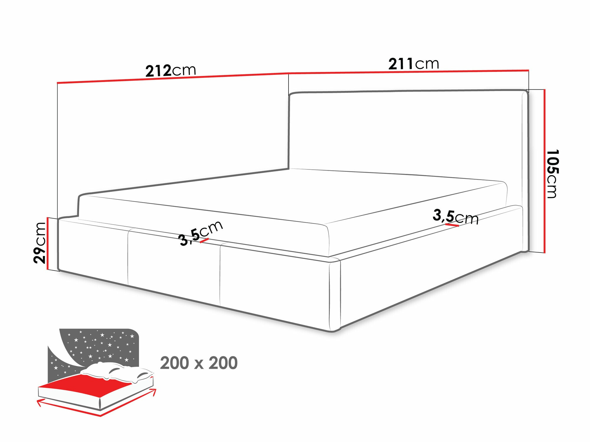 Letto ComfiDream Velora II (Bergamo 97)