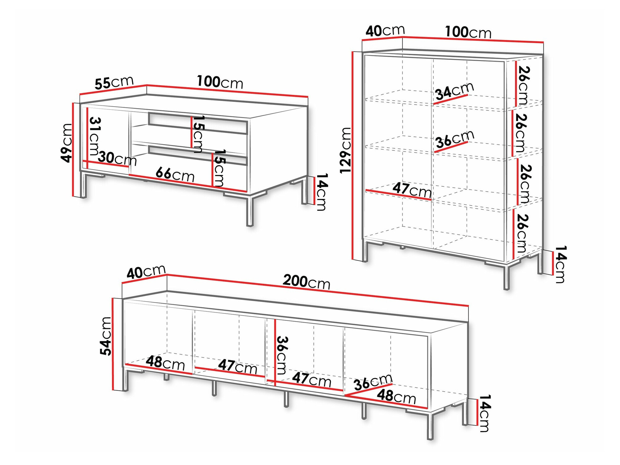 Parete attrezzata Fabula