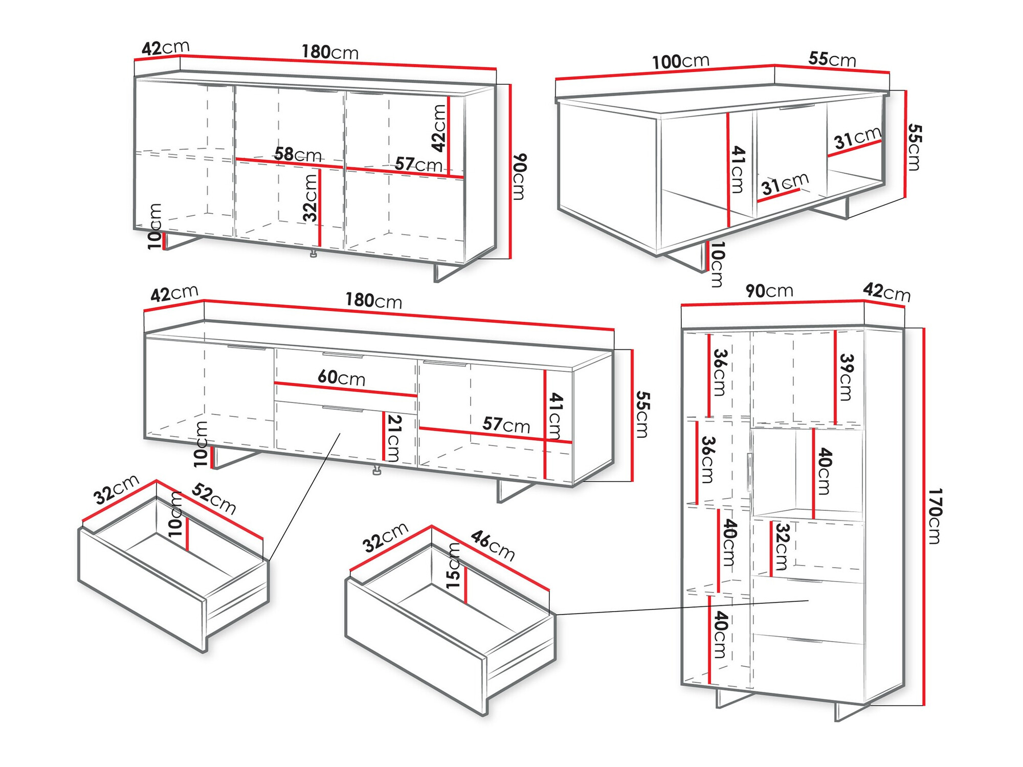 Parete attrezzata Flotei 110