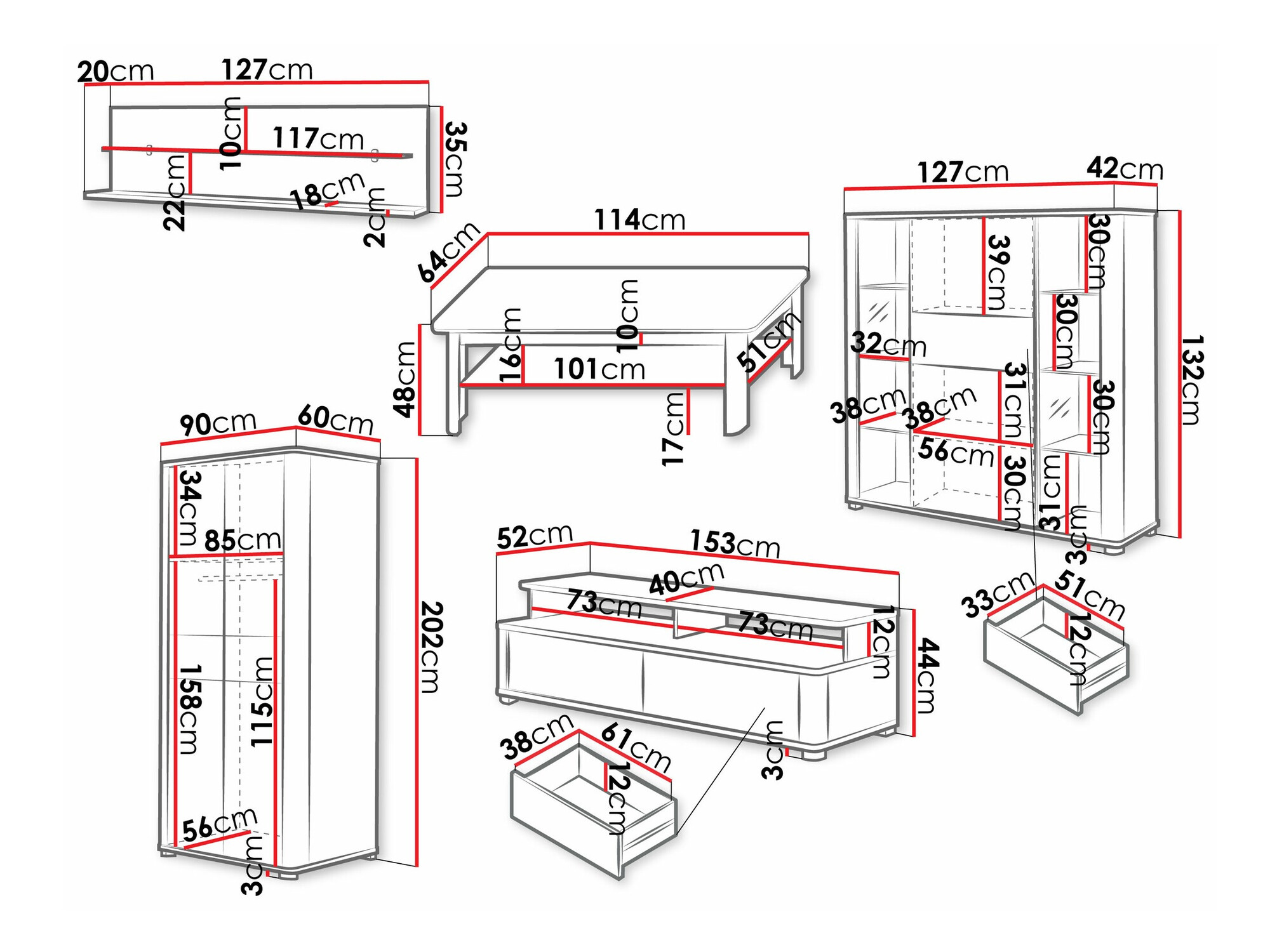 Parete attrezzata Melsali 107