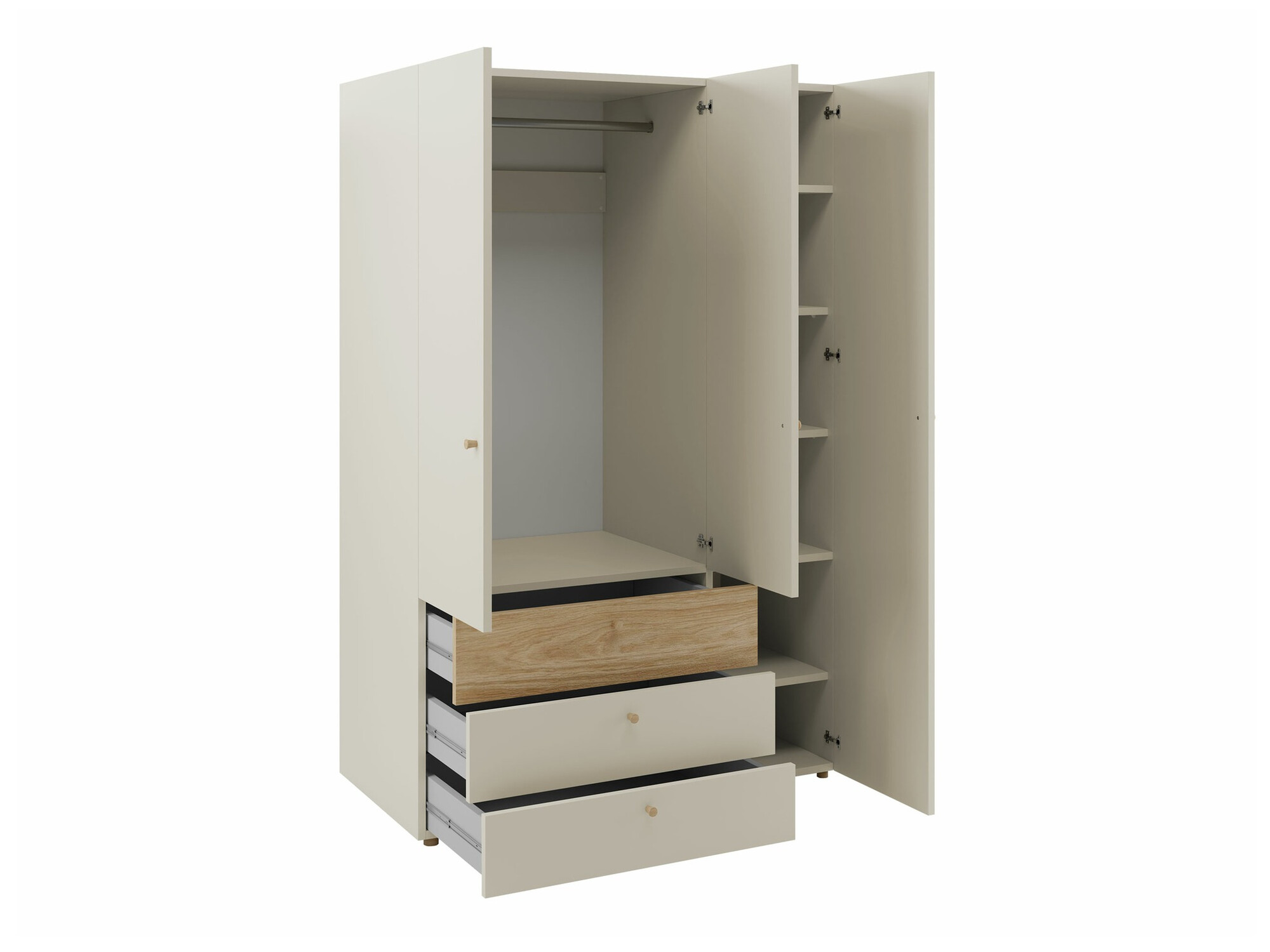 Armadio Domcali 100 (Beige + Quercia)