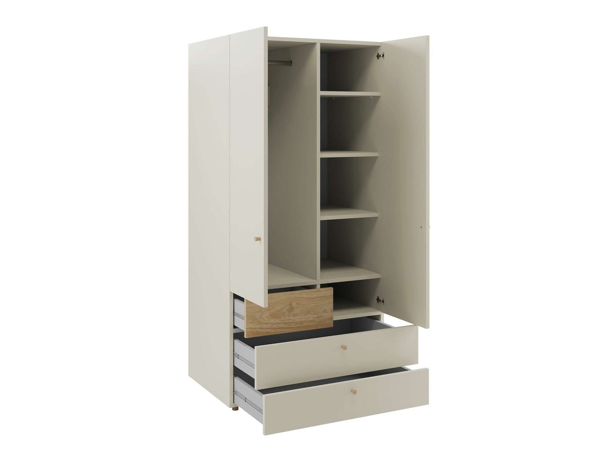 Armadio Domcali 101 (Beige + Quercia)
