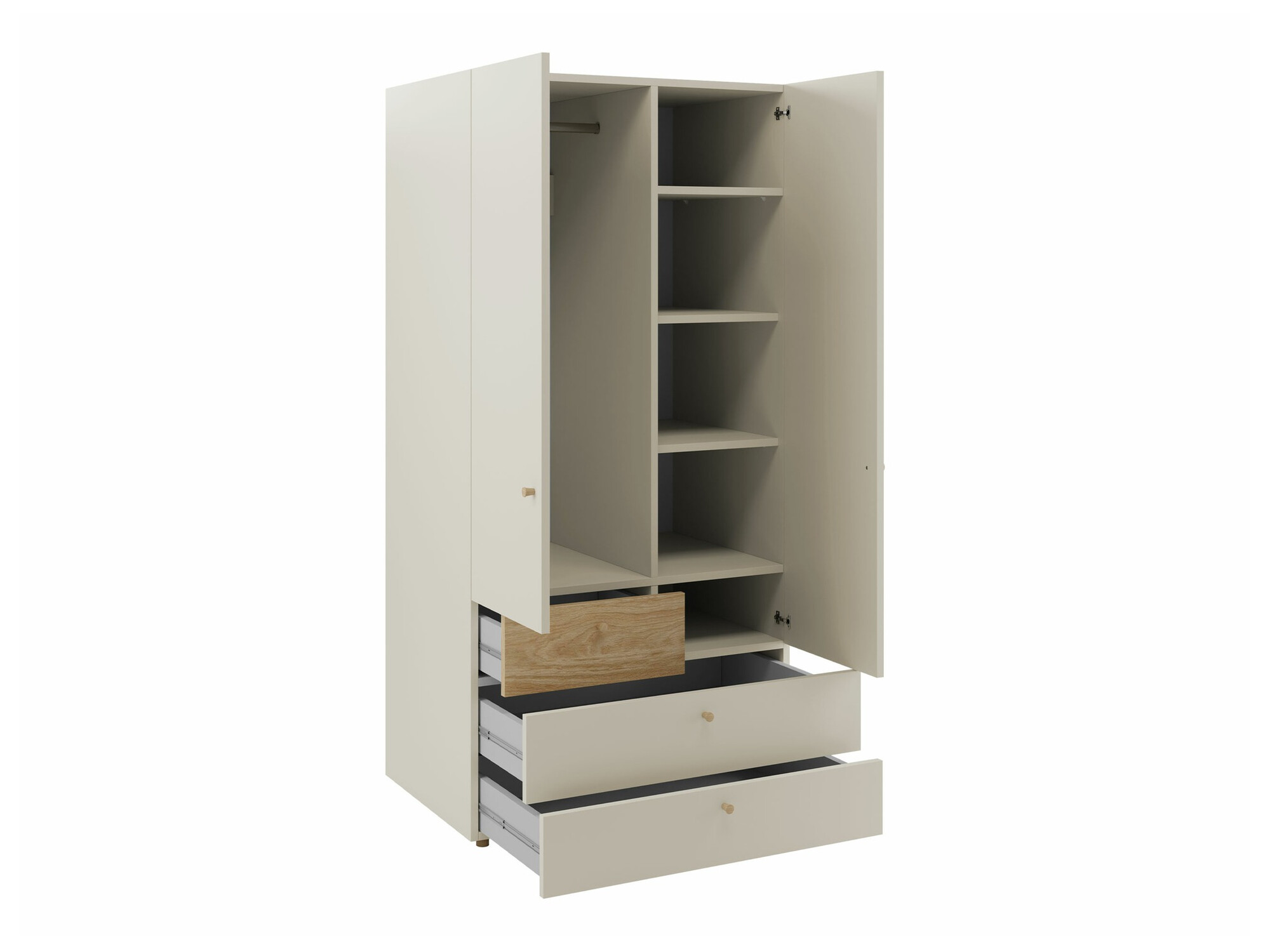 Armadio Domcali 101 (Grigio + Quercia)