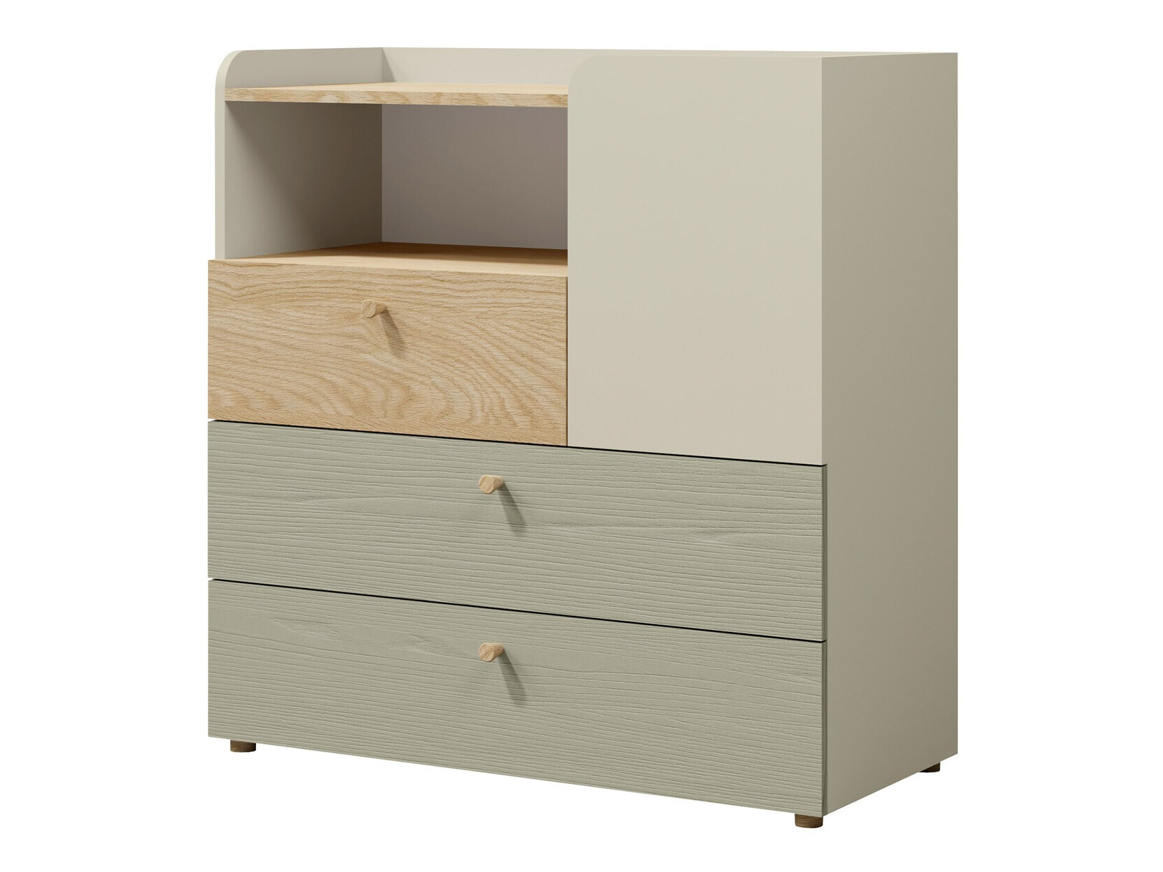 Cassettiera Domcali 109 (Grigio + Quercia)