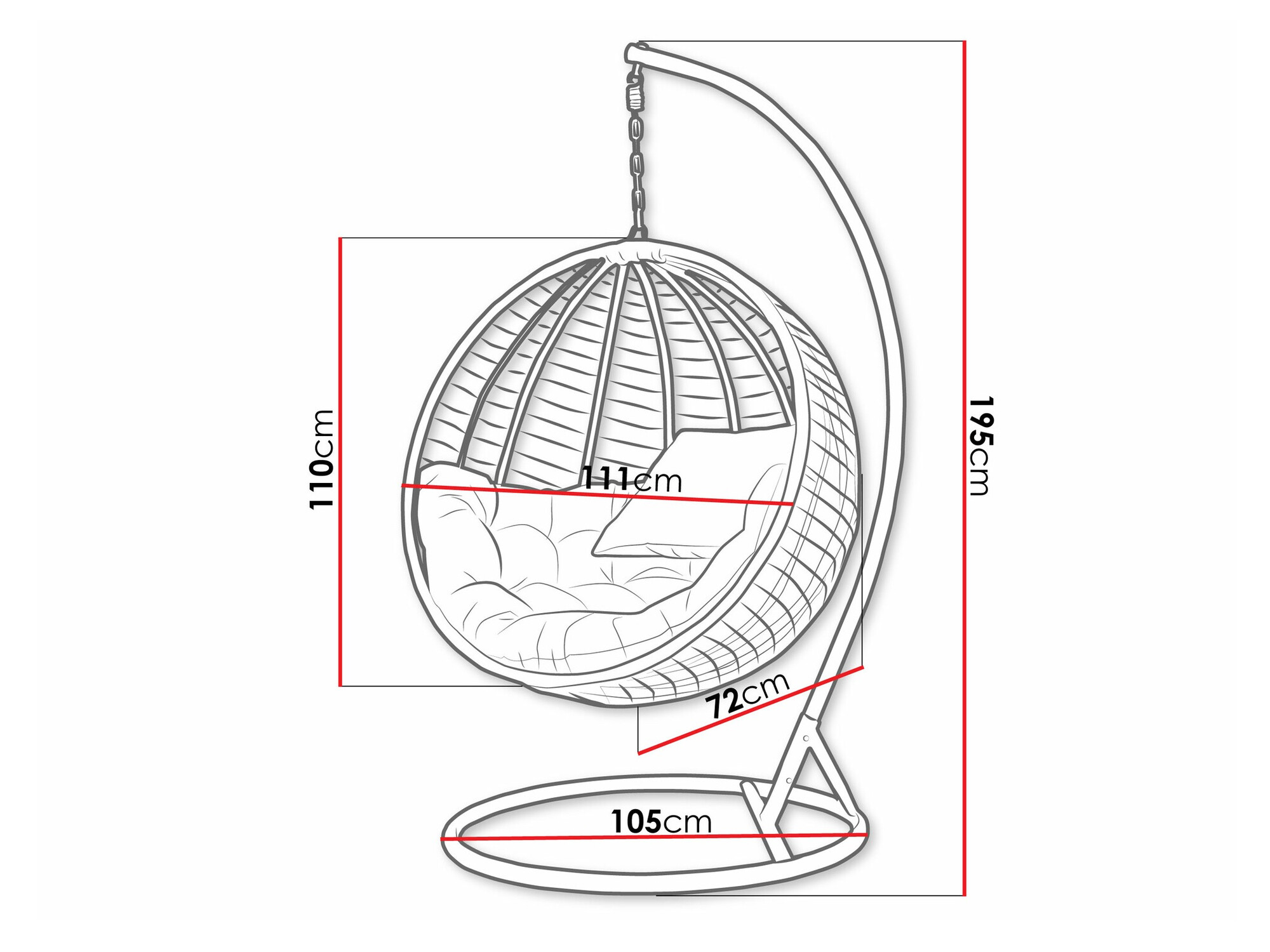 Sedia sospesa Comfivo 407