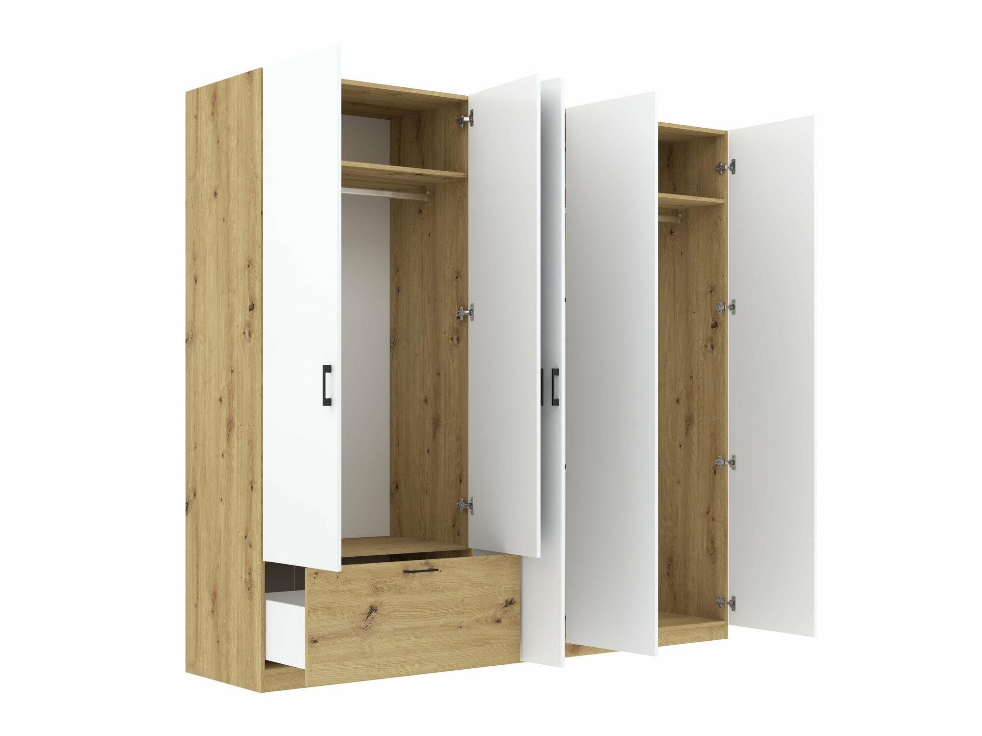 Armadio Bristol 249 (Rovere Artisan + Bianco)
