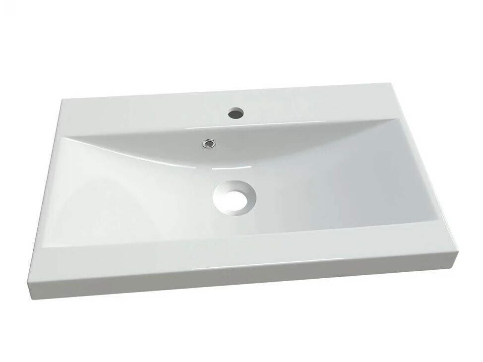 Comodino da bagno per lavandino Velum (Rovere Artisan + Nero)