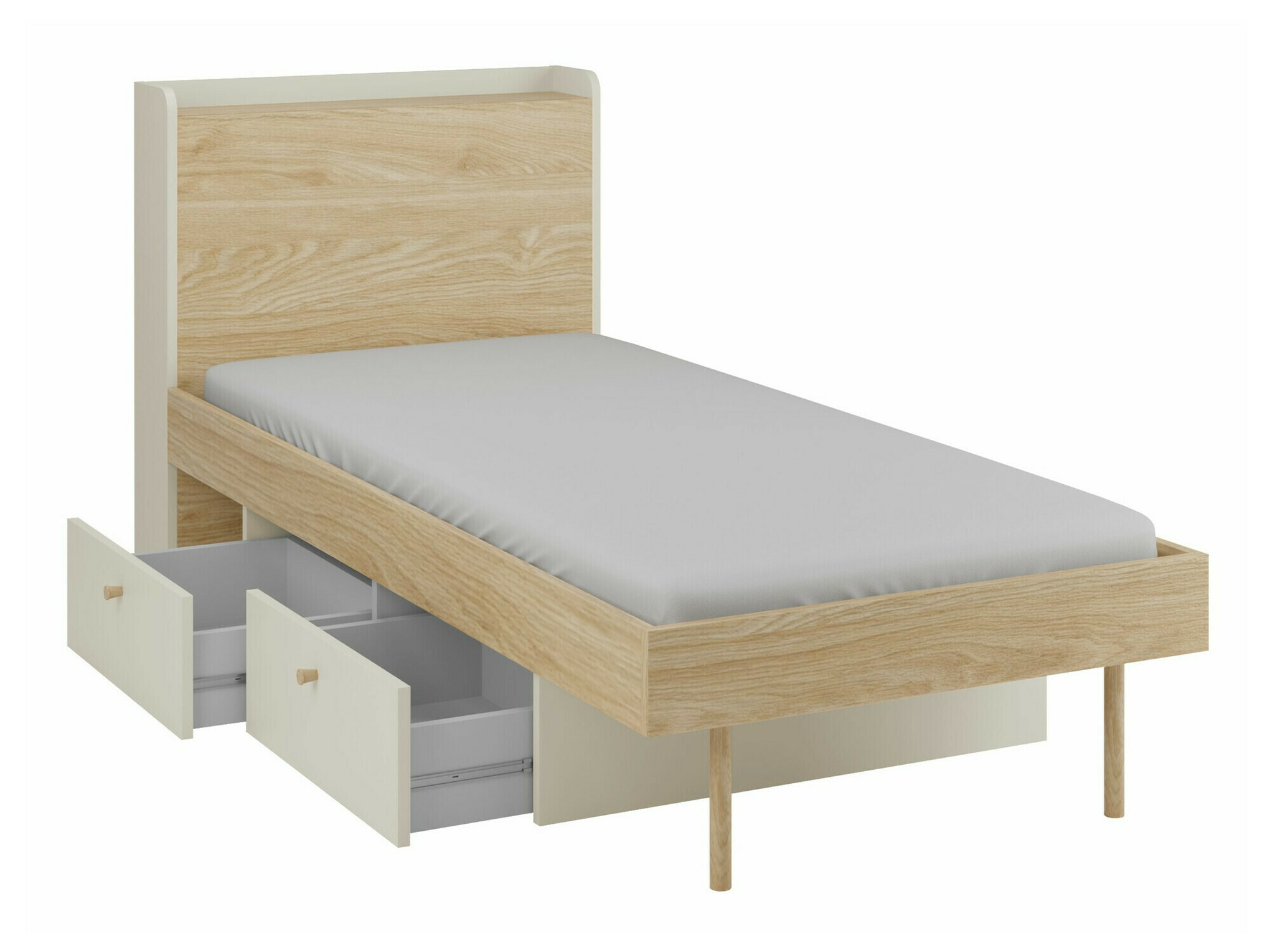 Set Camerette per bambini Domcali 116 (Grigio + Quercia)