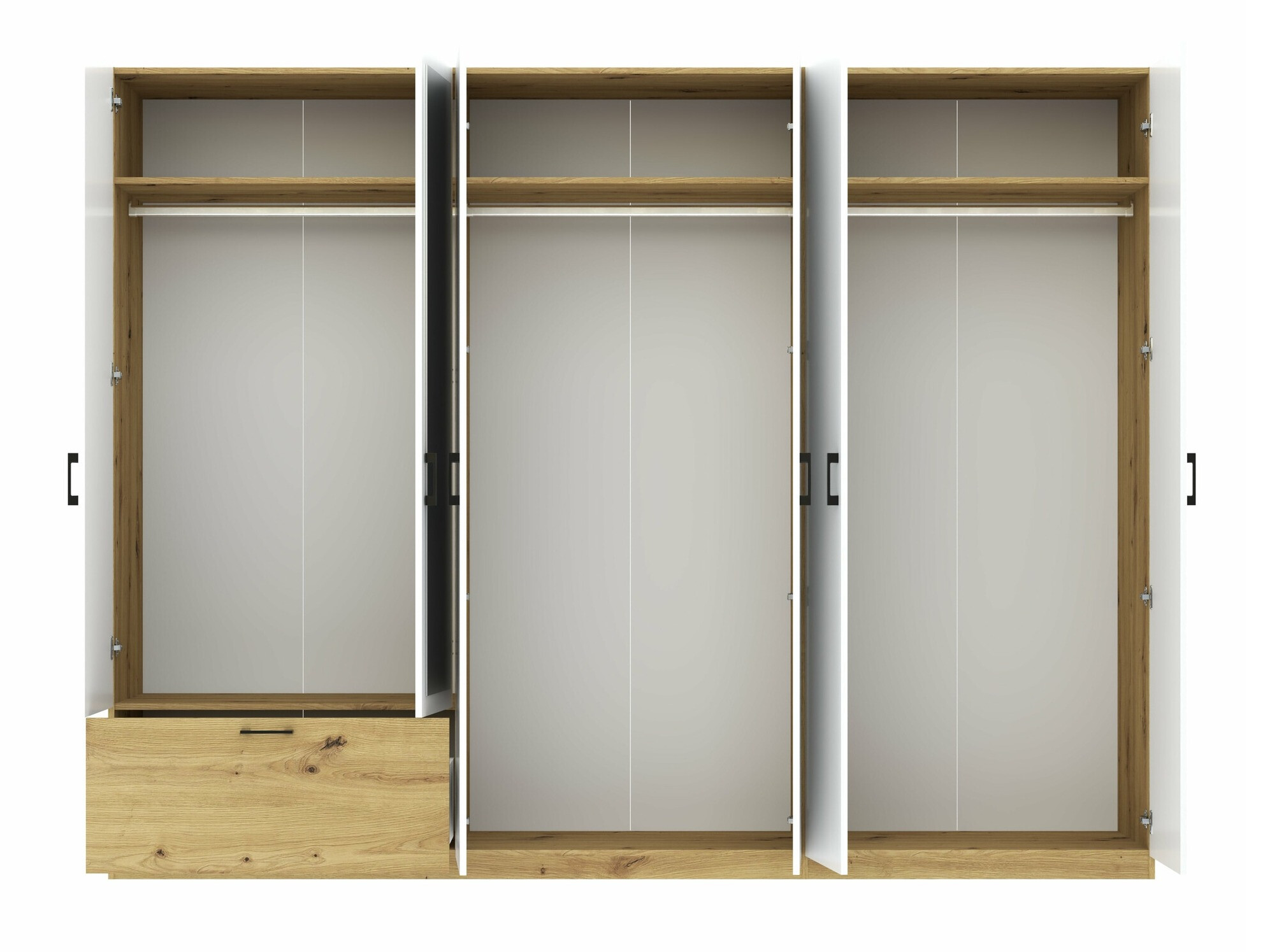Armadio Bristol 250 (Rovere Artisan + Bianco)