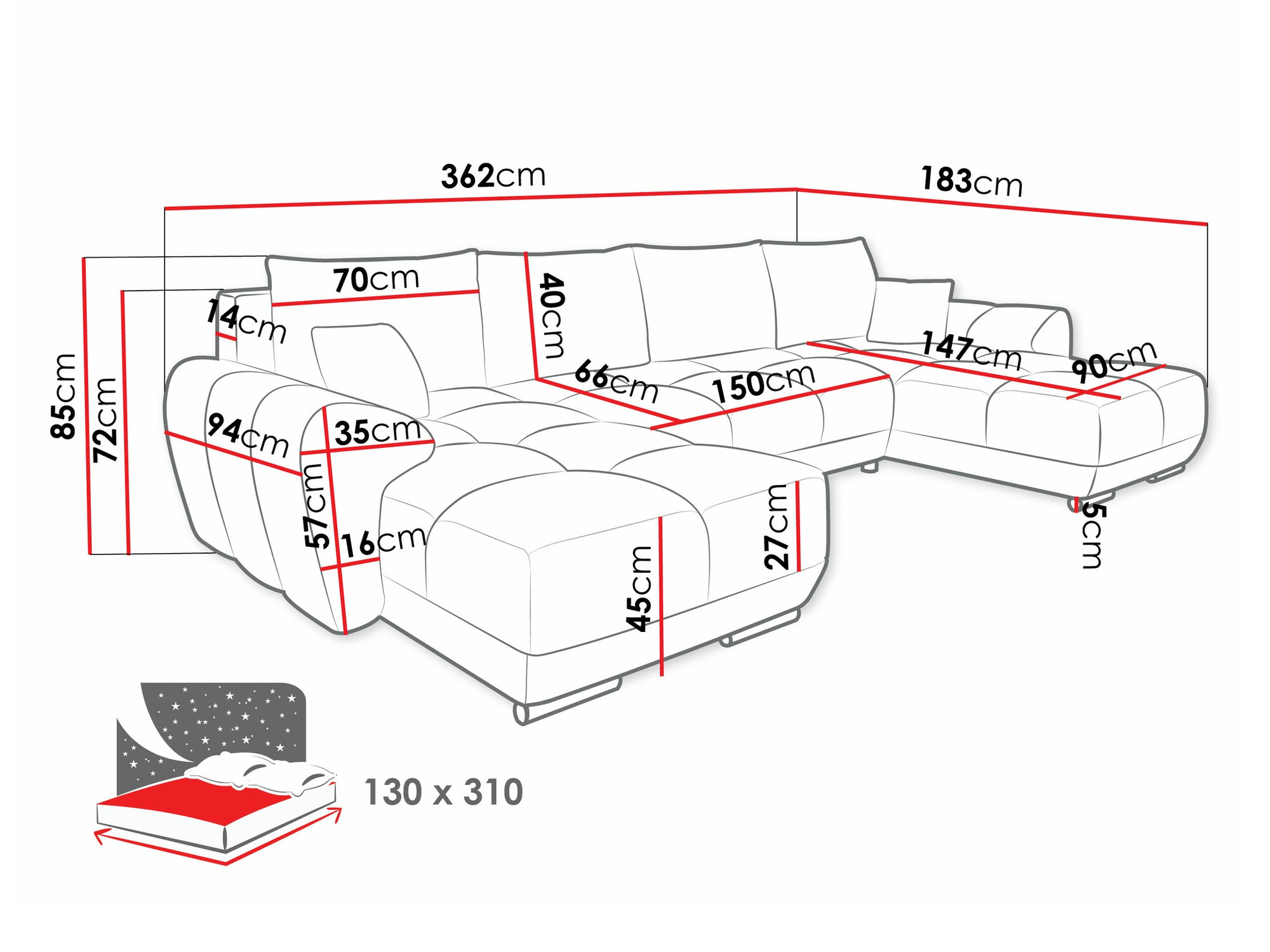 Divano angolare Signis I (Velo 636)