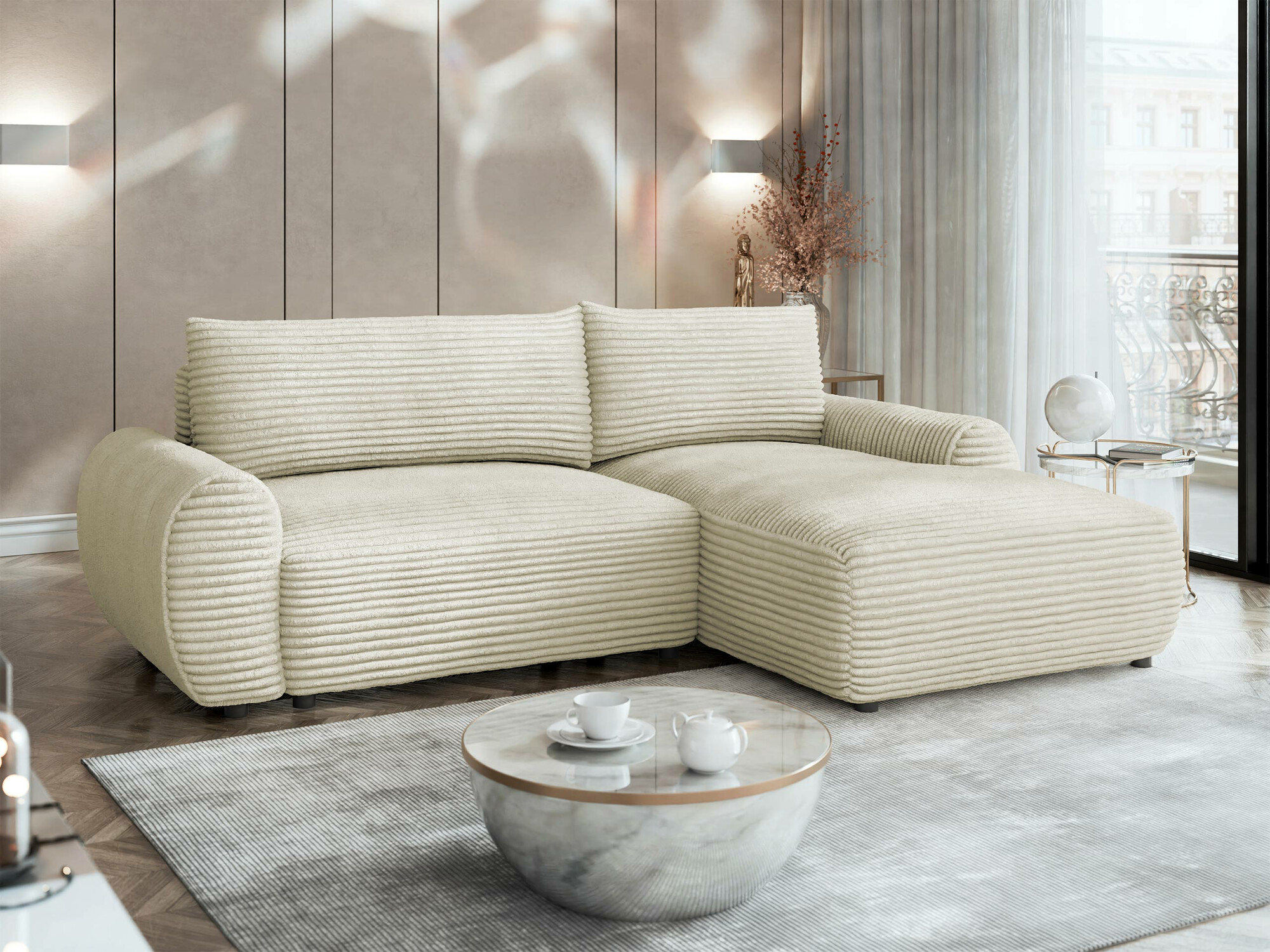 Divano angolare TrendyNest Strigina (Tilia 03)
