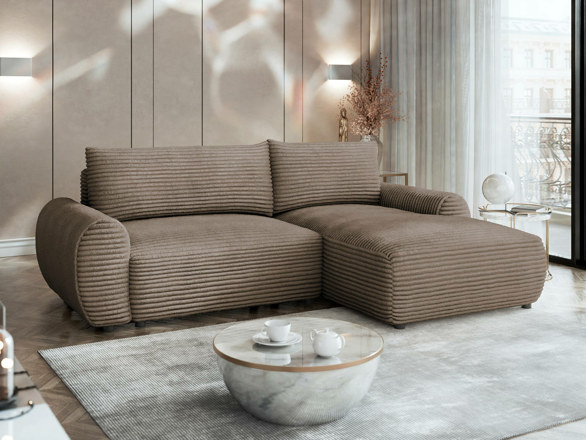 Divano angolare TrendyNest Strigina (Tilia 17)