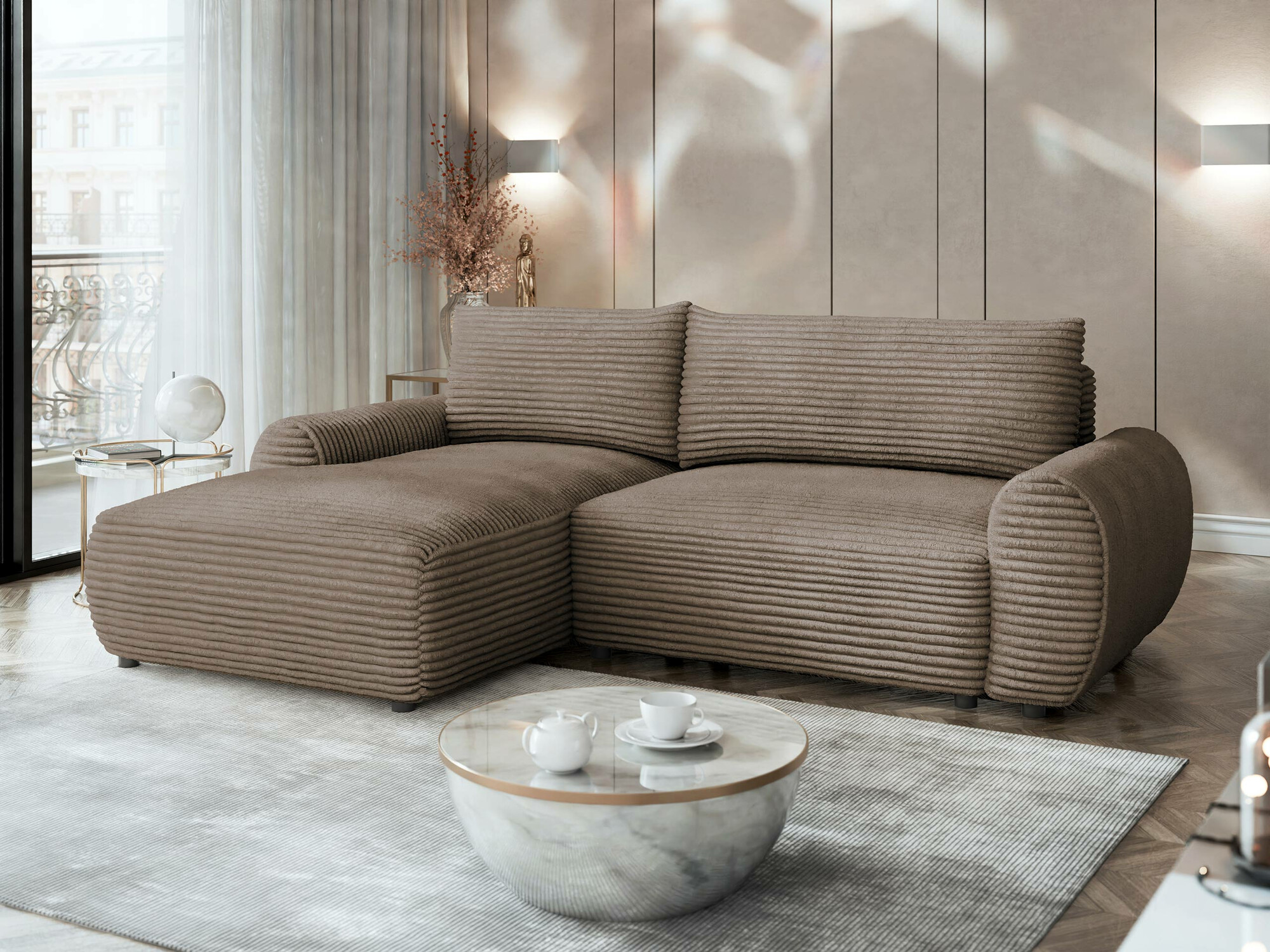 Divano angolare TrendyNest Strigina (Tilia 17)