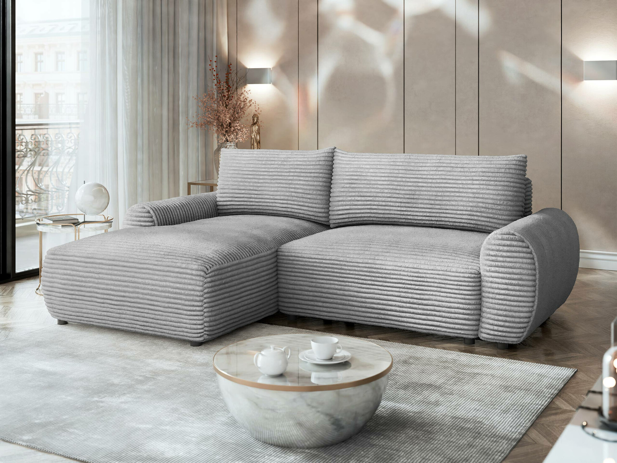 Divano angolare TrendyNest Strigina (Tilia 86)