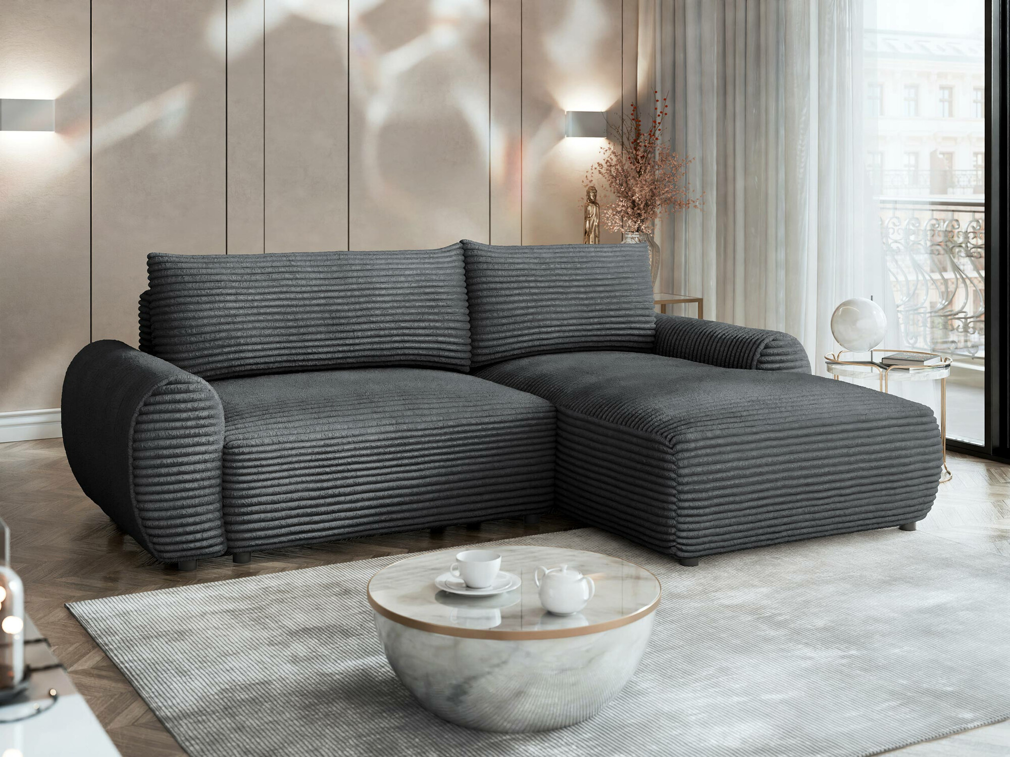Divano angolare TrendyNest Strigina (Tilia 90)