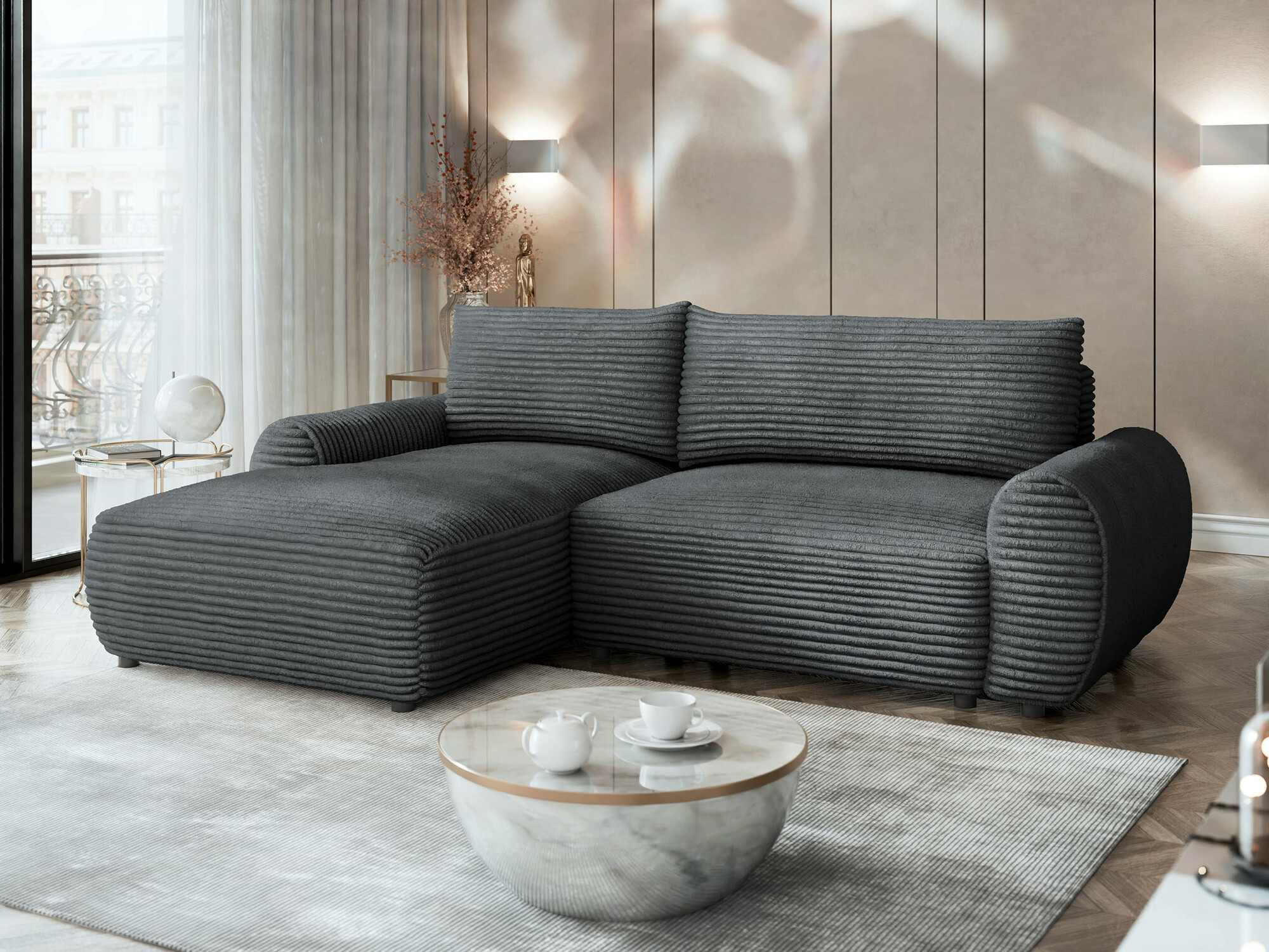 Divano angolare TrendyNest Strigina (Tilia 90)