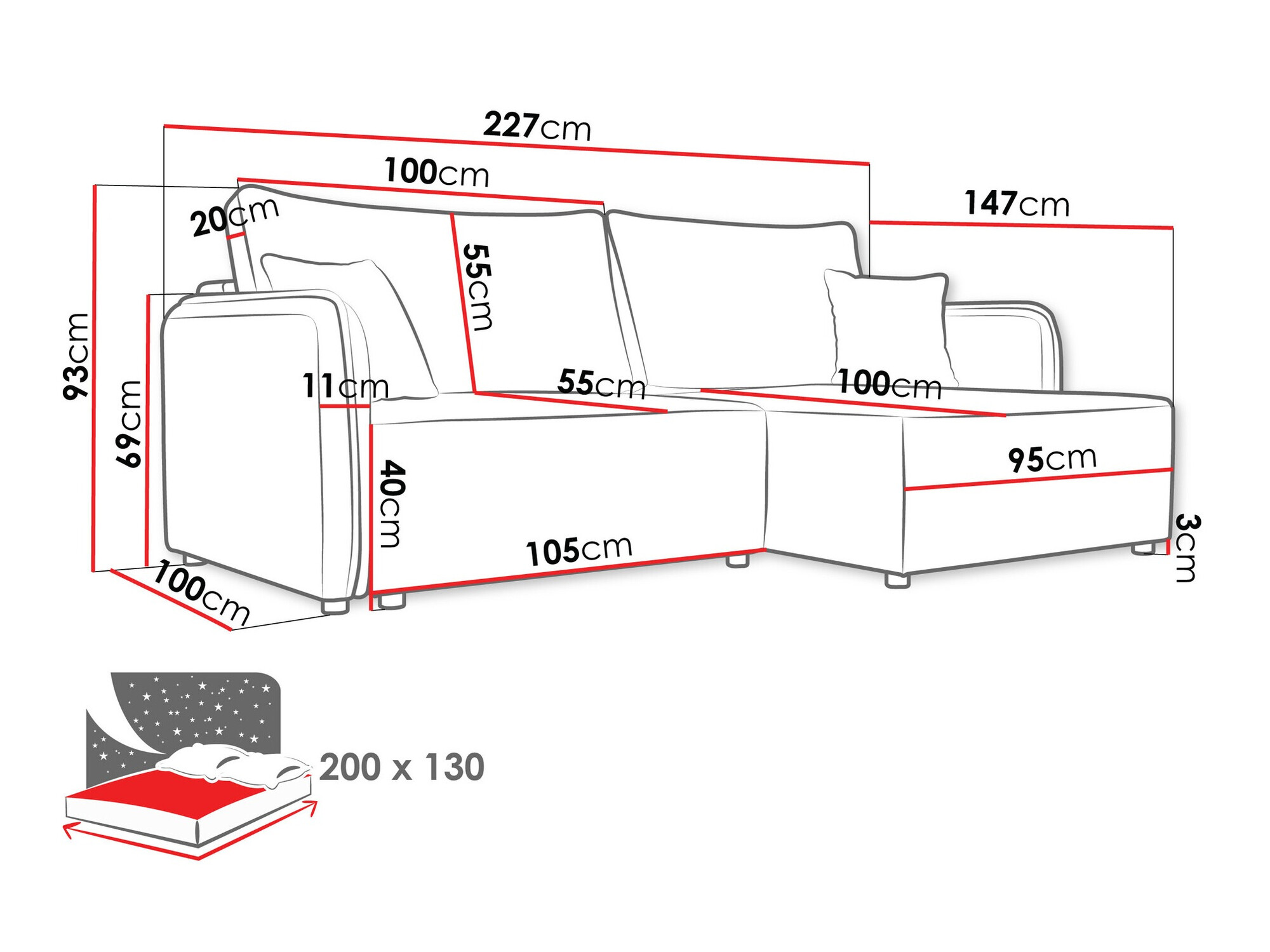 Divano angolare TrendyNest Turtura (Velo 621)