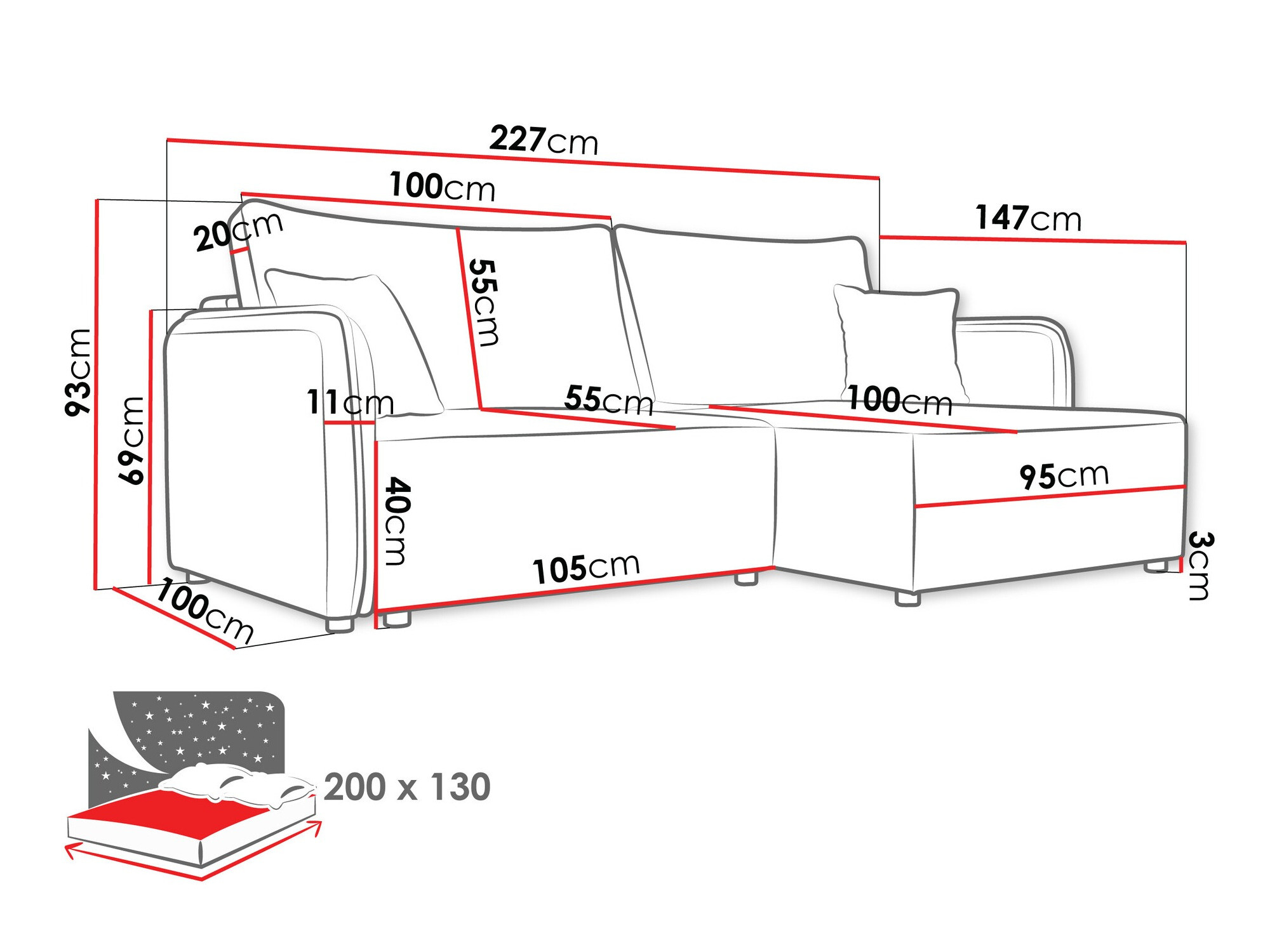 Divano angolare TrendyNest Turtura (Velo 621)
