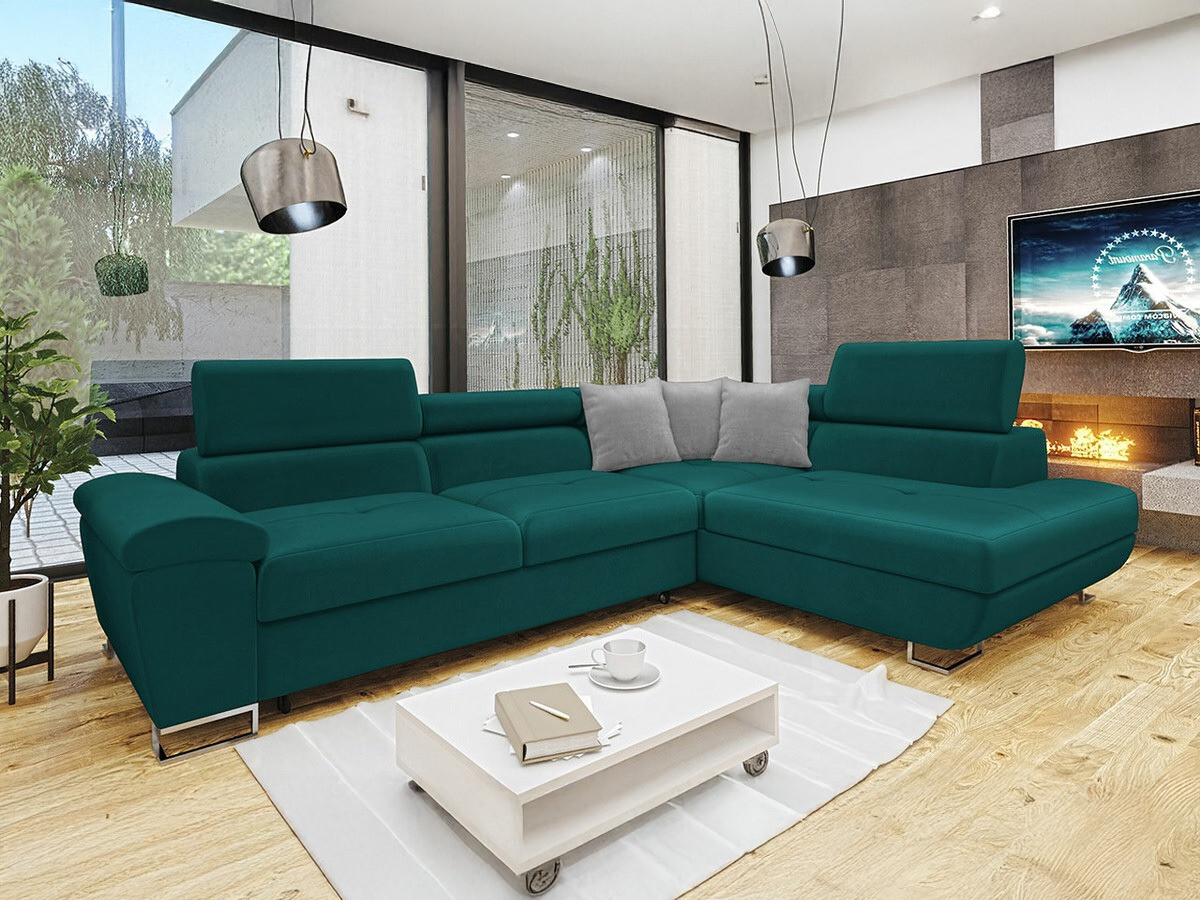 Divano angolare Comfivo Ruta II (Magic Velvet 2221 + Magic Velvet 2240)