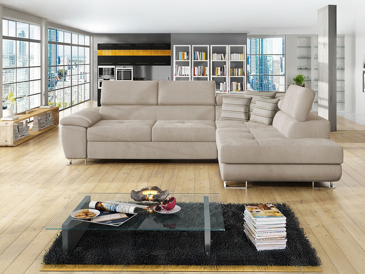 Divano angolare Comfivo Ruta II (Uttario Velvet 2979 + Senegal 825)