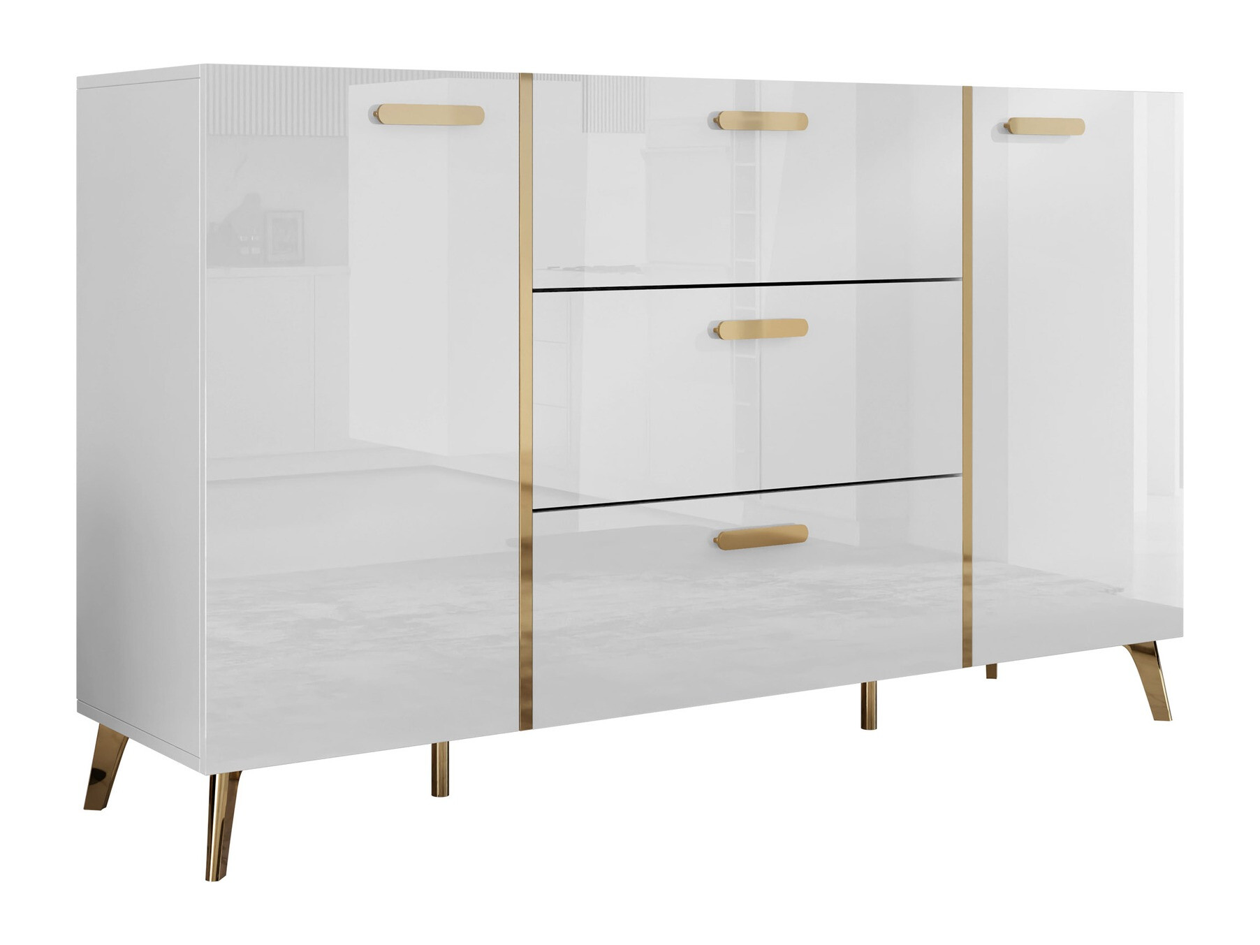 Cassettiera Comfivo Capella I (Bianco + Bianco lucido)