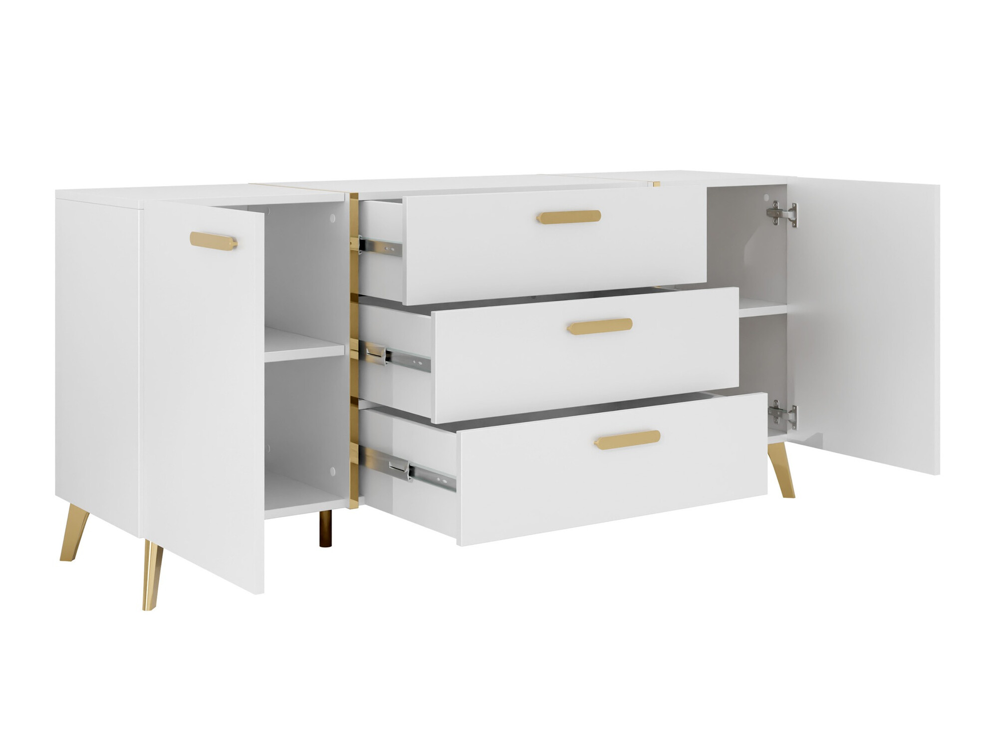 Cassettiera Comfivo Capella I (Bianco + Bianco lucido)