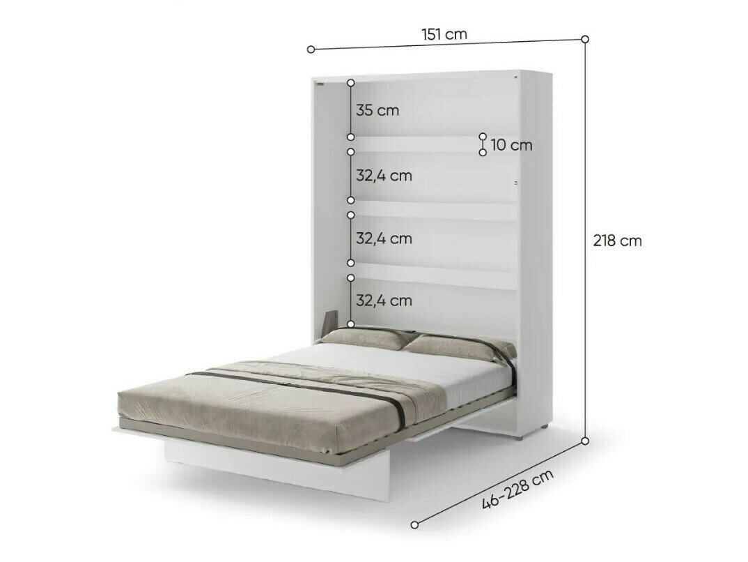 Letto a scomparsa Concept Pro Lenart Levfere 138 (Rovere Artisan + Beige)