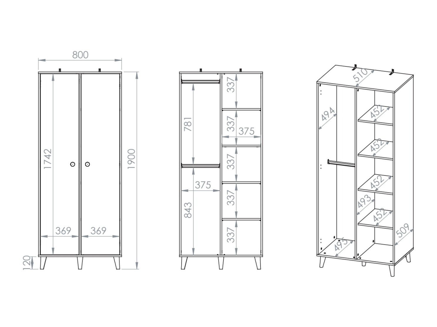 Armadio Tortoli 101 (Fucsia)