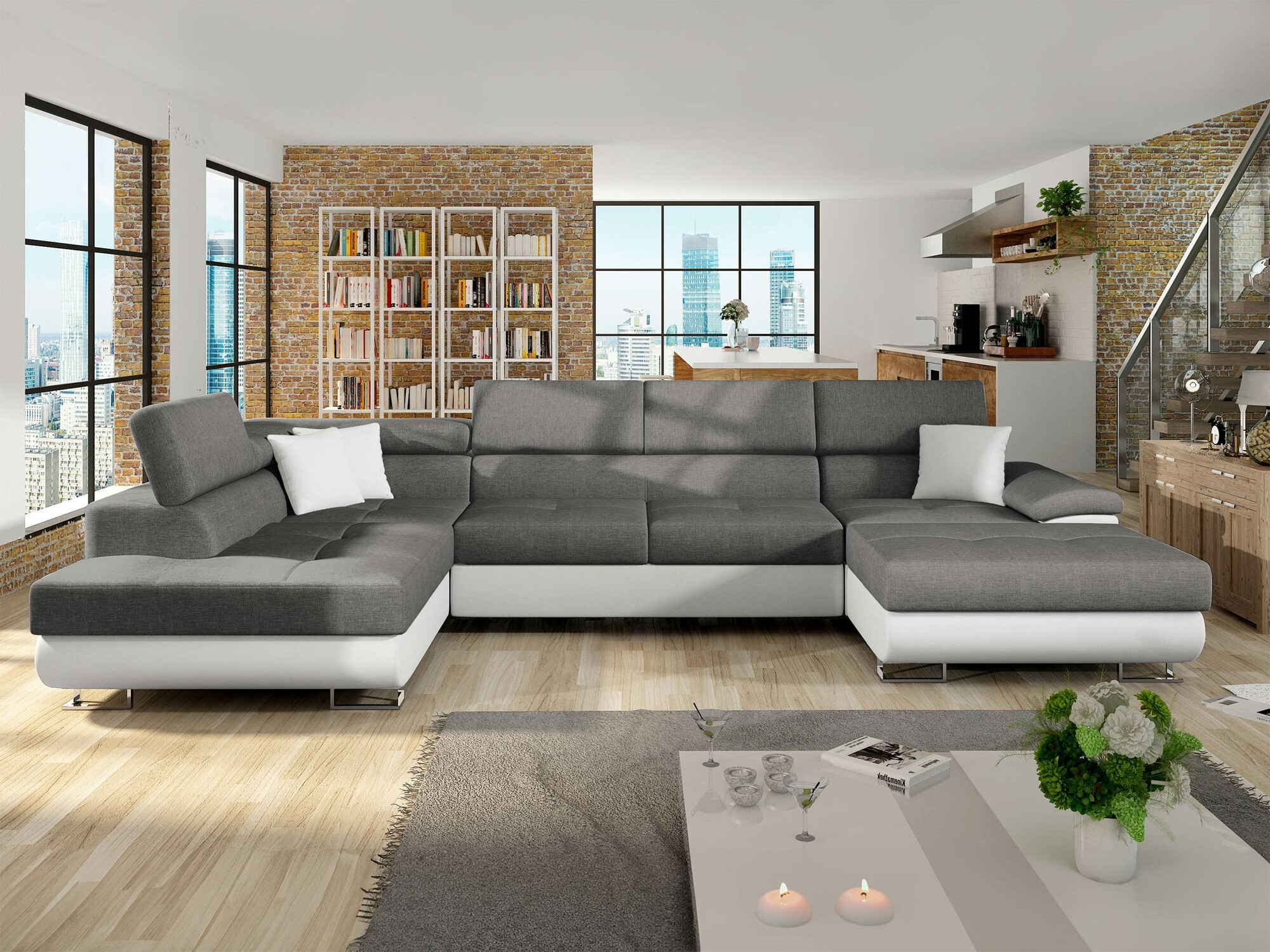 Divano angolare Comfivo Ruta IV (Soft 017 + Lux 05)