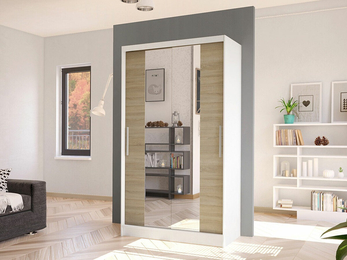 Armadio Closico Structor II (Bianco + Sonoma quercia)