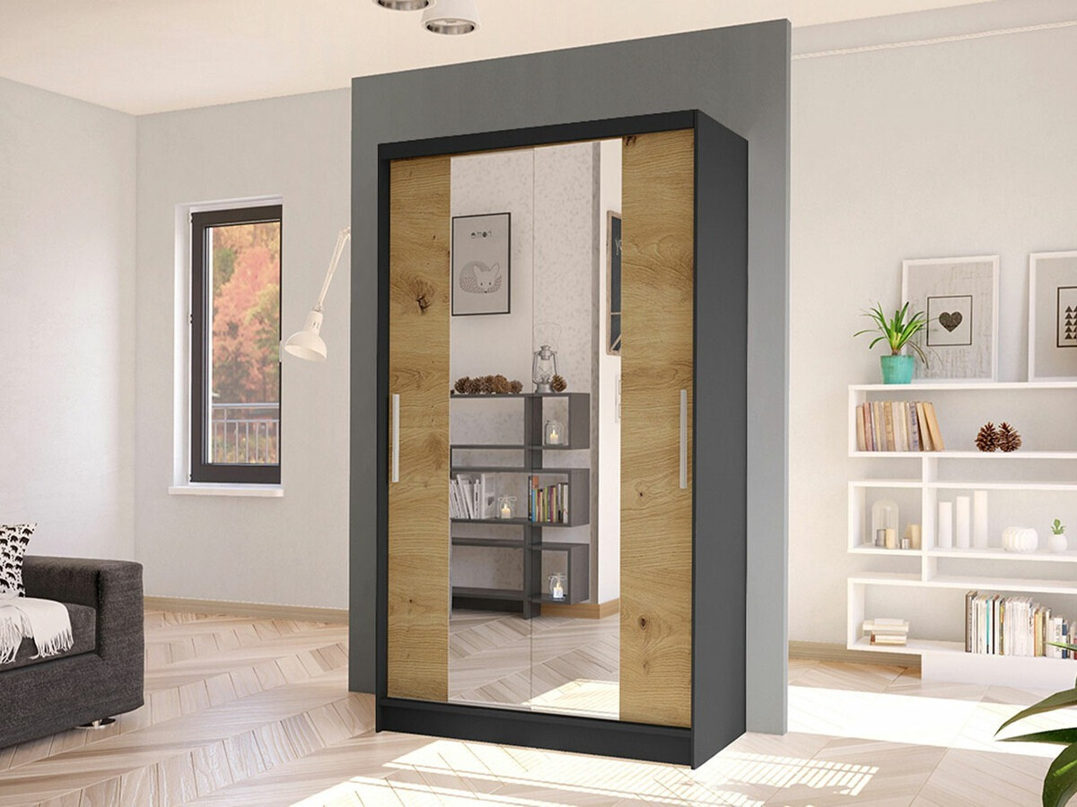 Armadio Closico Structor II (Nero + Rovere Artisan)