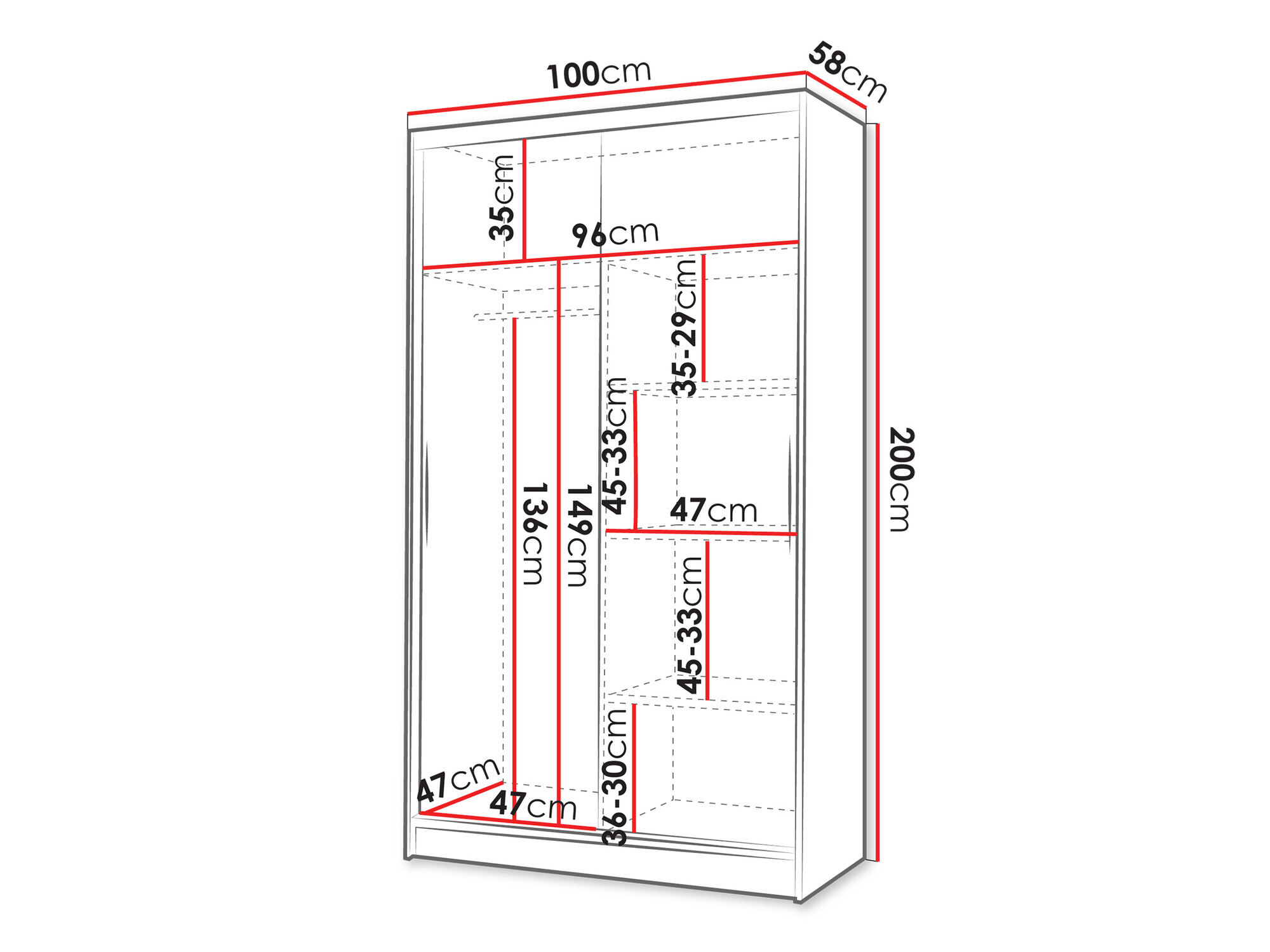 Armadio Closico Structor II (Nero + Rovere Artisan)