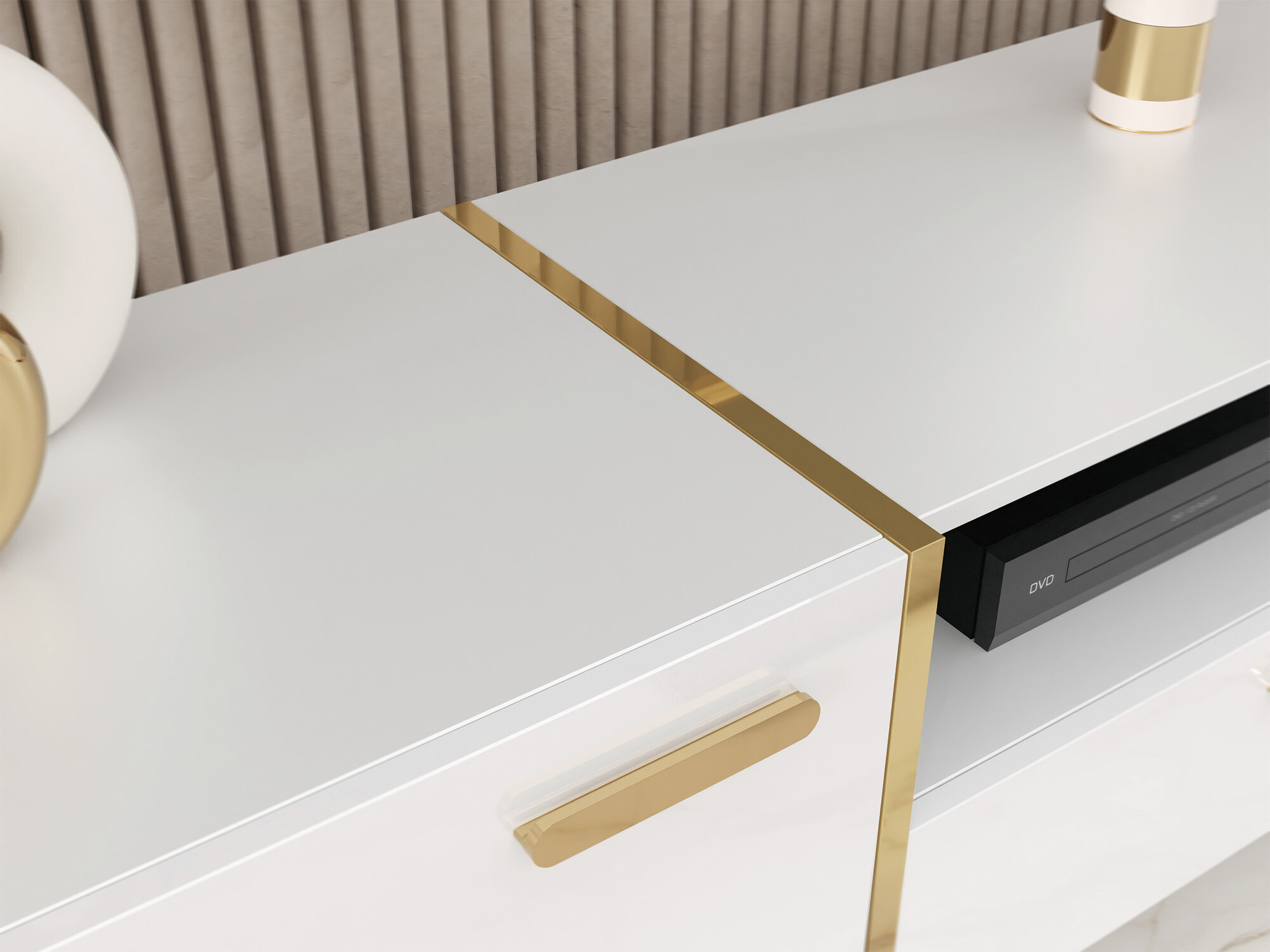 Mobile porta TV Comfivo Capella III (Bianco + Bianco lucido)